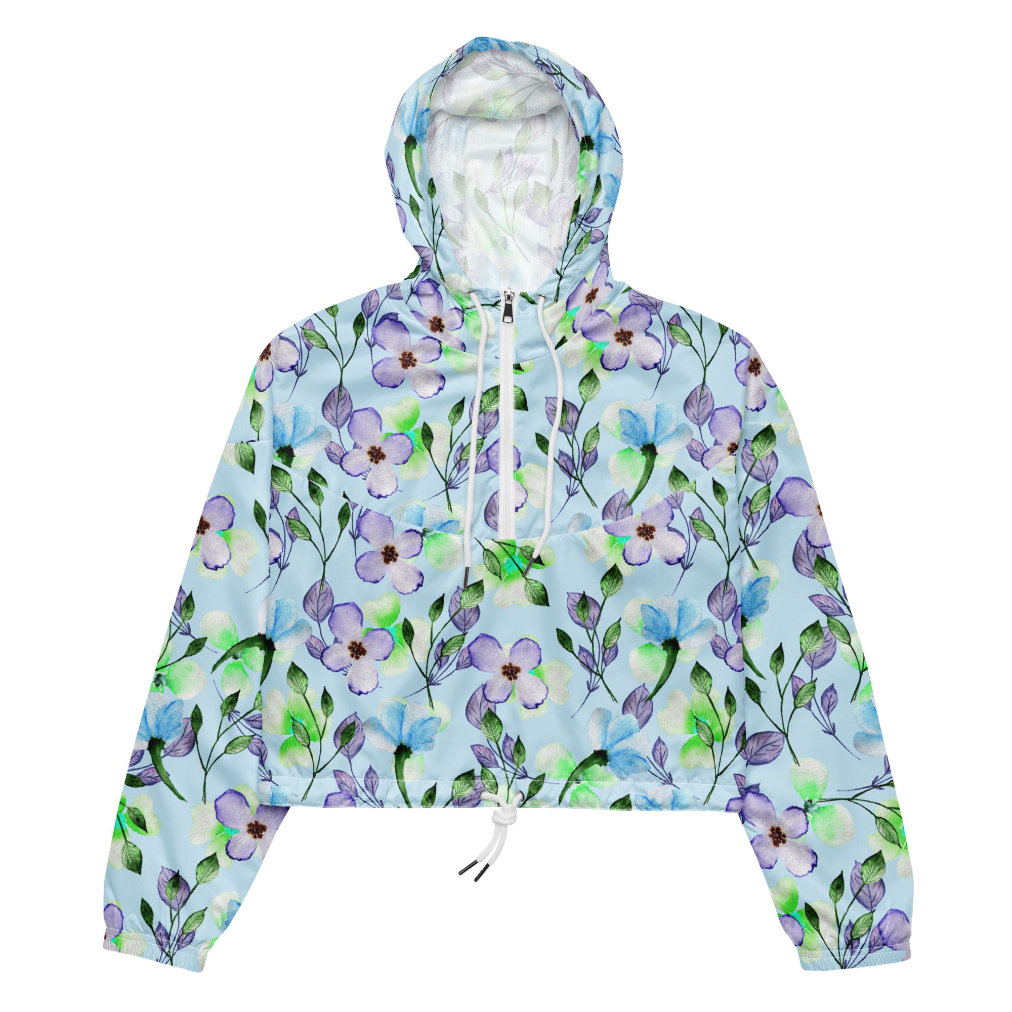 Women’s cropped windbreaker- Floral III