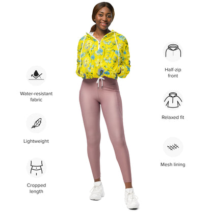 Women’s cropped windbreaker- Floral IV