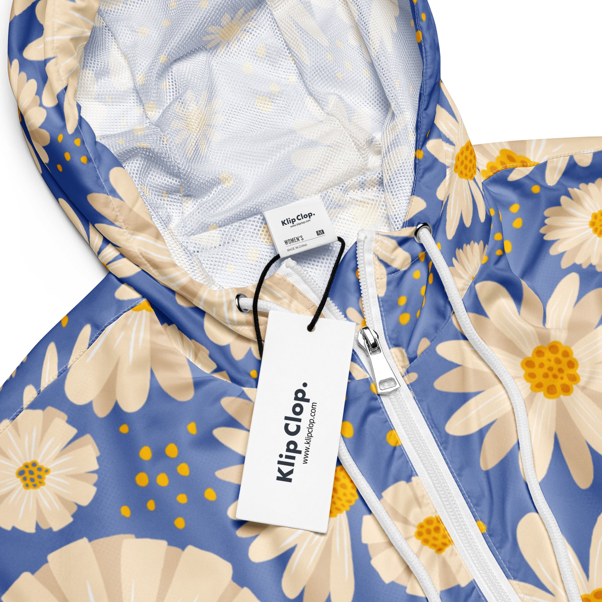 Women’s cropped windbreaker- Daisies