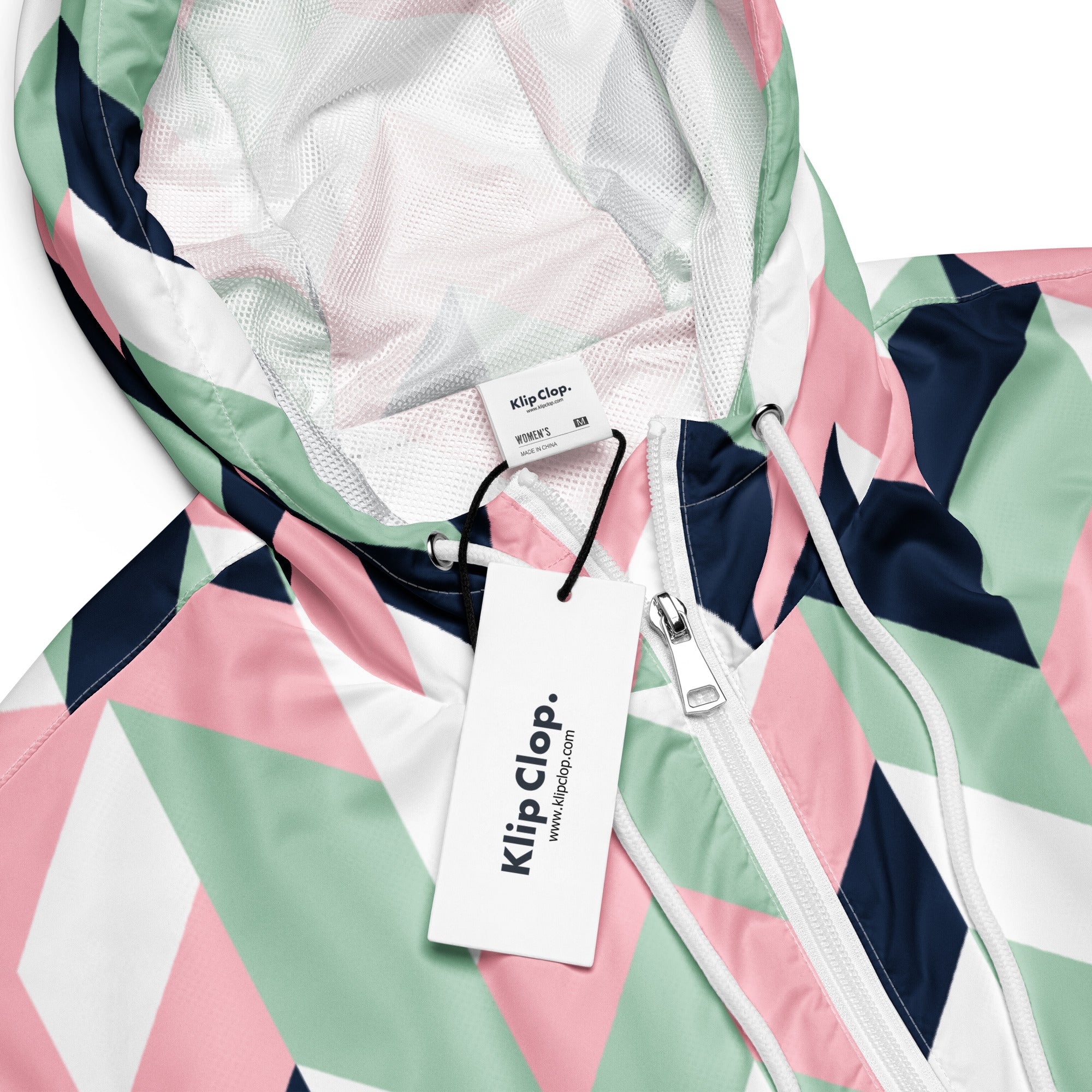 Women’s cropped windbreaker- Chevron