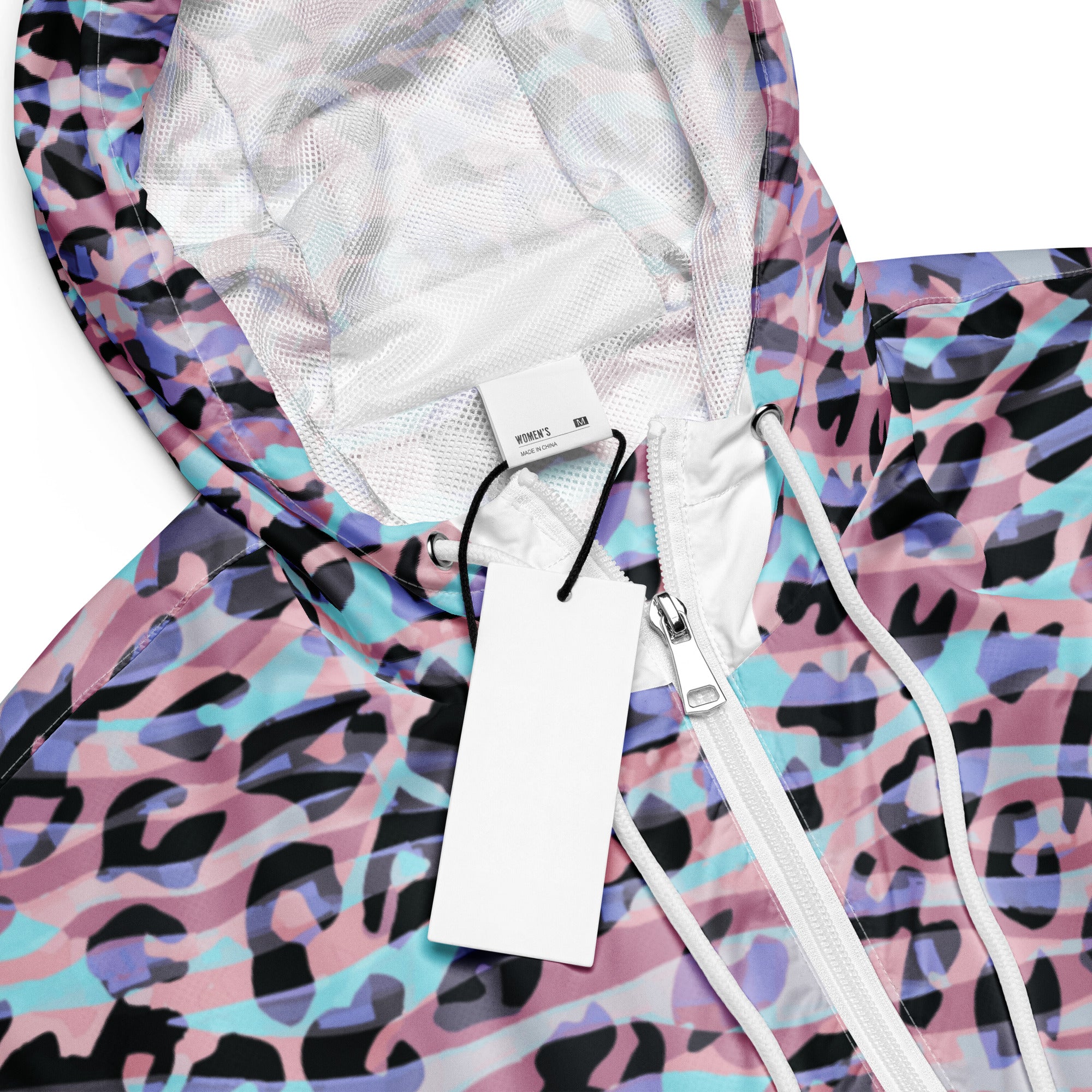 Women’s cropped windbreaker- Leopard Skin I