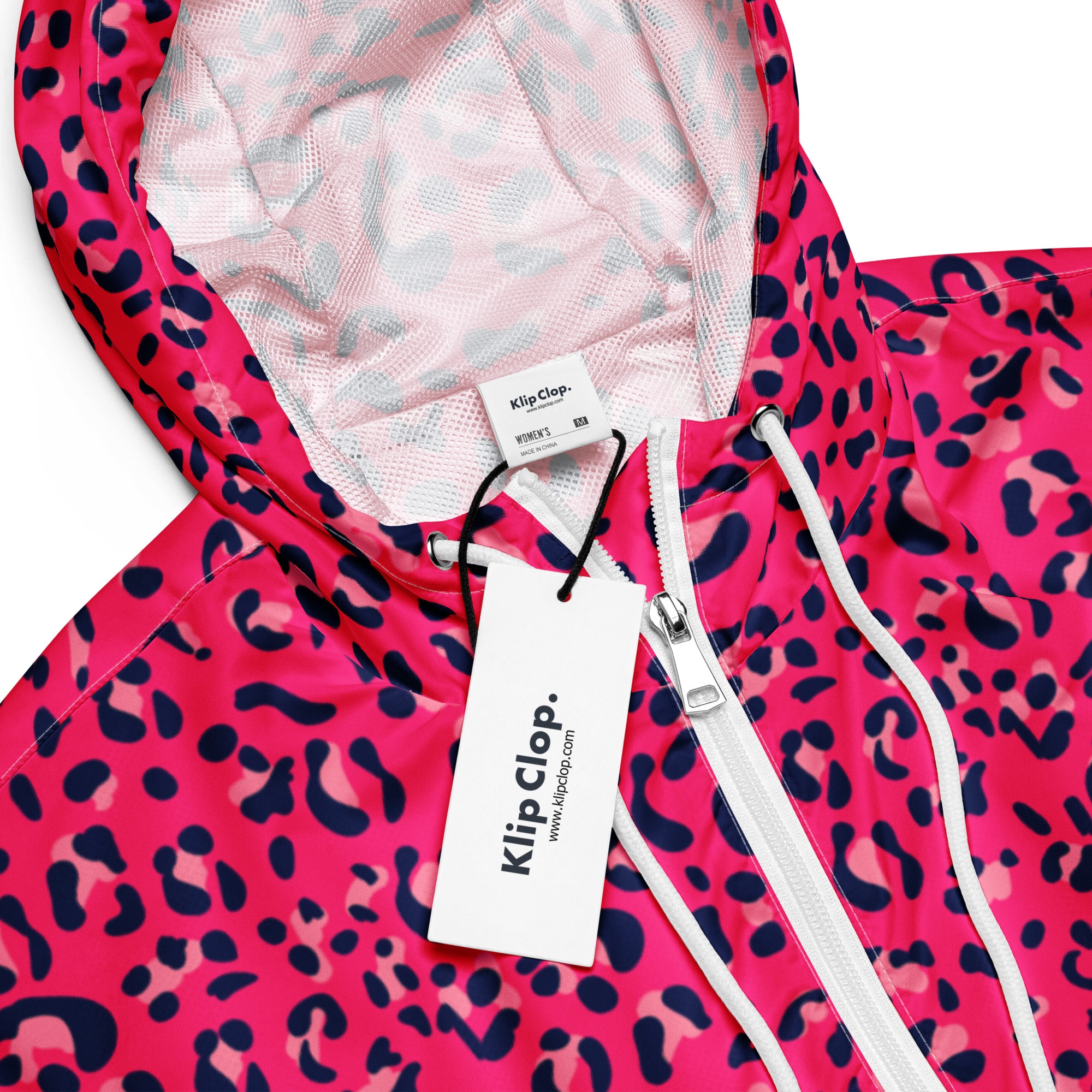 Women’s cropped windbreaker- Leopard Skin II