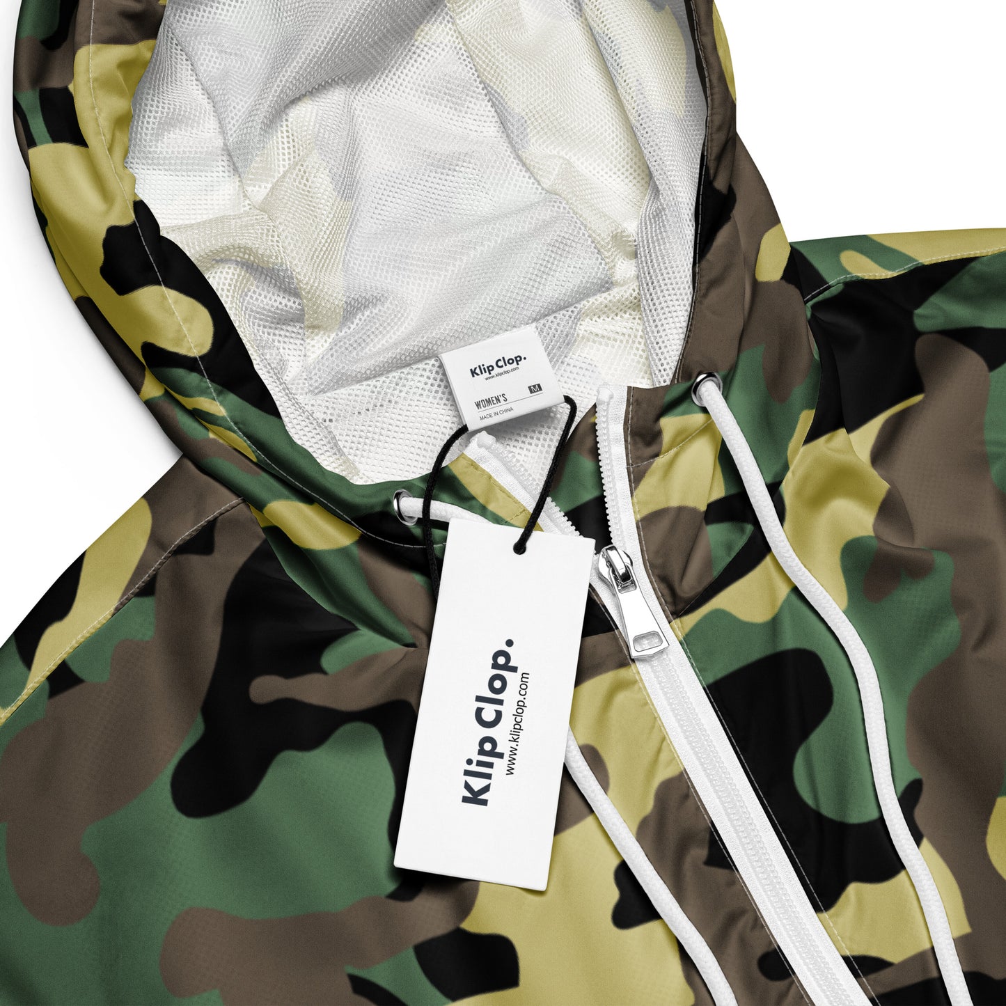 Women’s cropped windbreaker- Camo Green