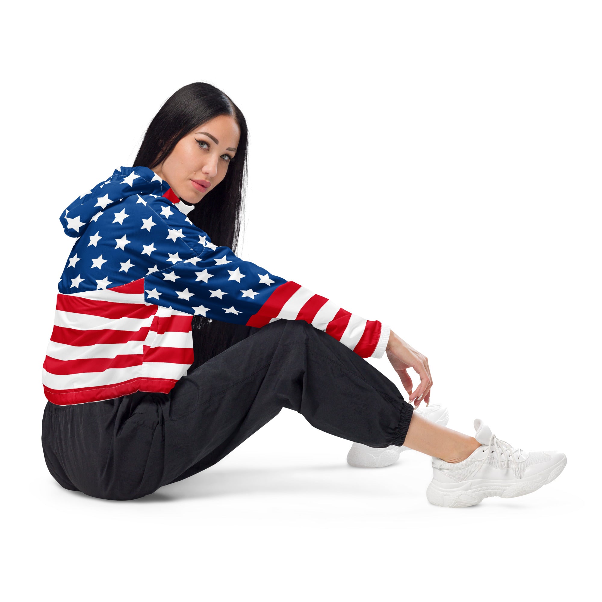 Women’s cropped windbreaker- USA