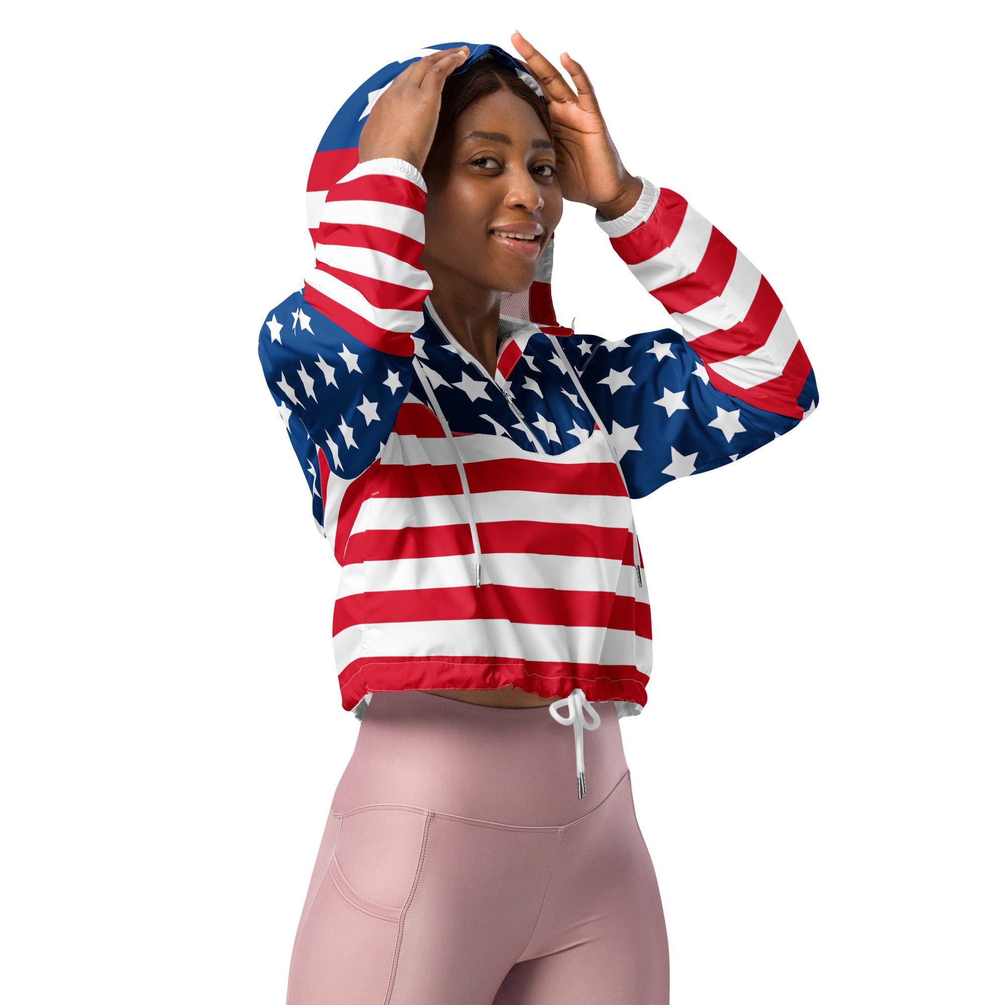 Women’s cropped windbreaker- USA