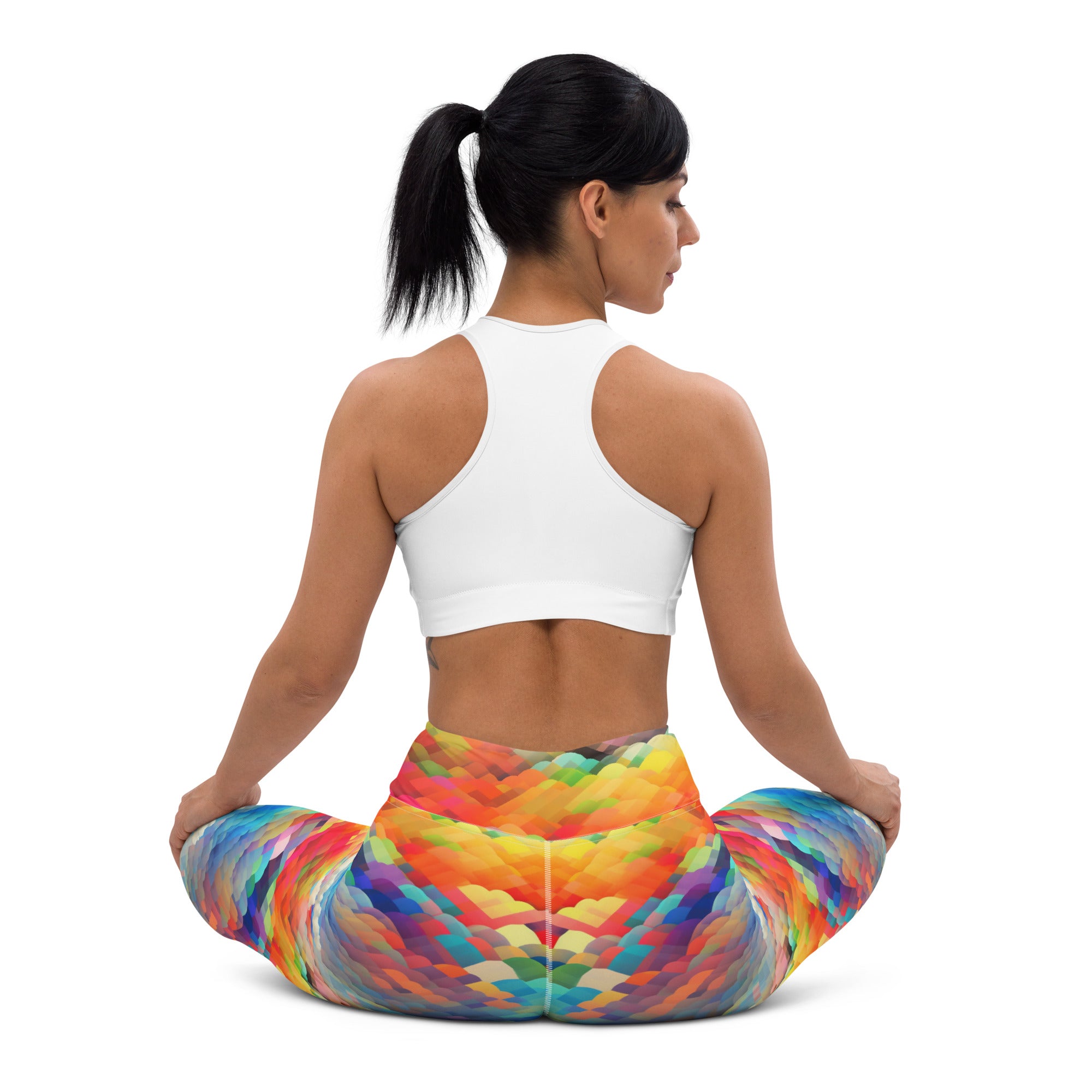 Yoga Leggings- Rainbow cloud 01