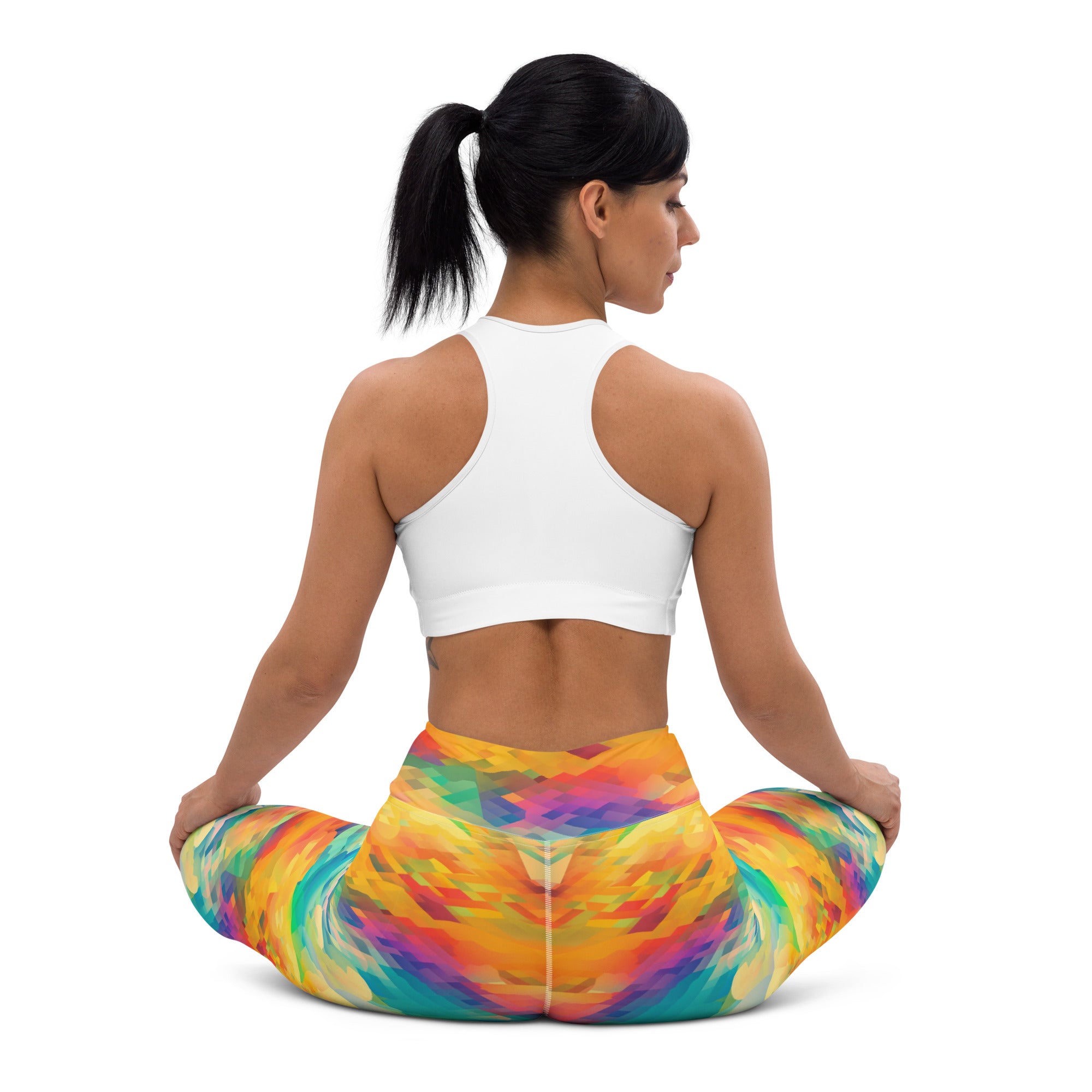 Yoga Leggings- Rainbow cloud III