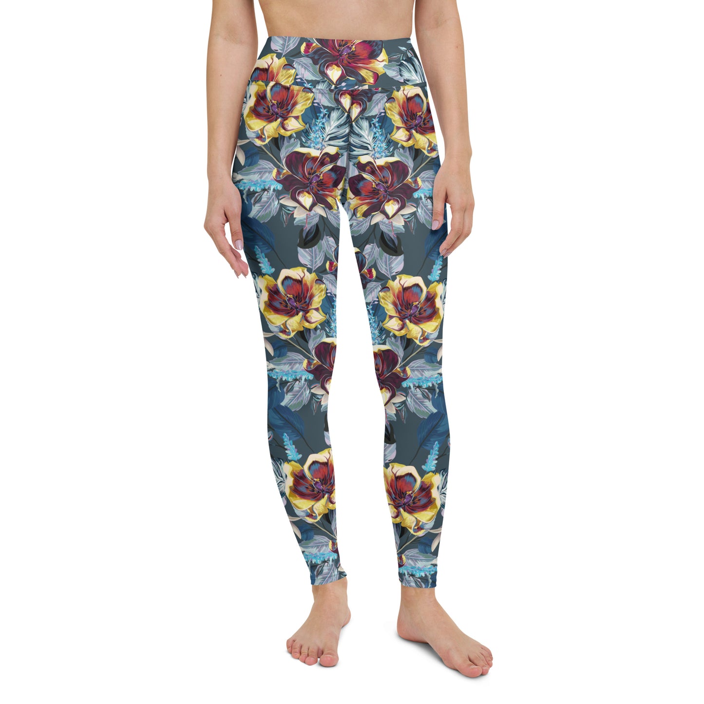 Yoga Leggings- Tulip Flowers