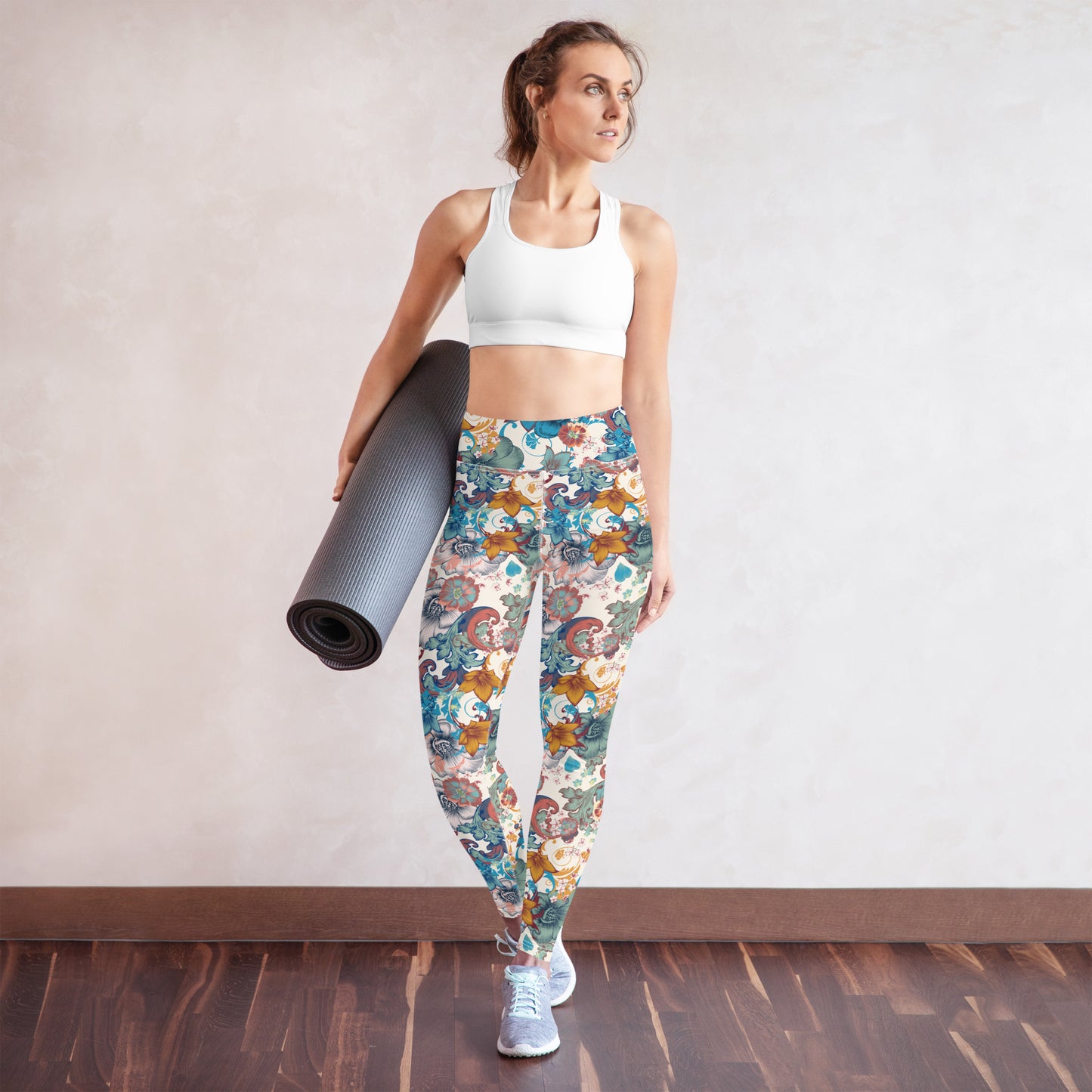 Yoga Leggings- Vintage Flowers