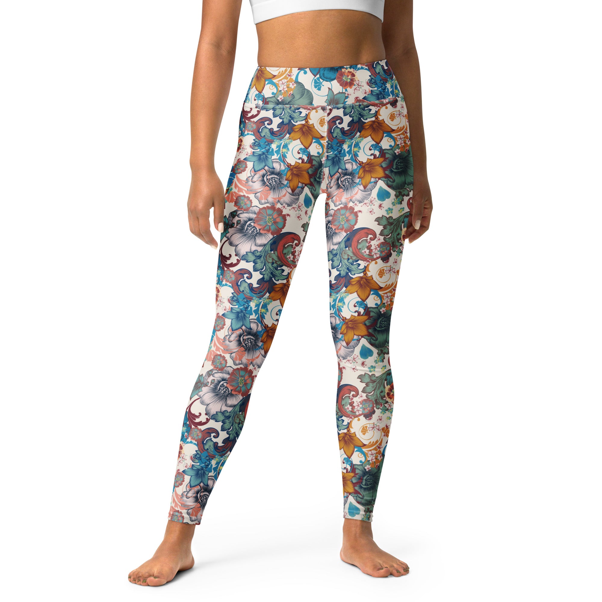 Yoga Leggings- Vintage Flowers