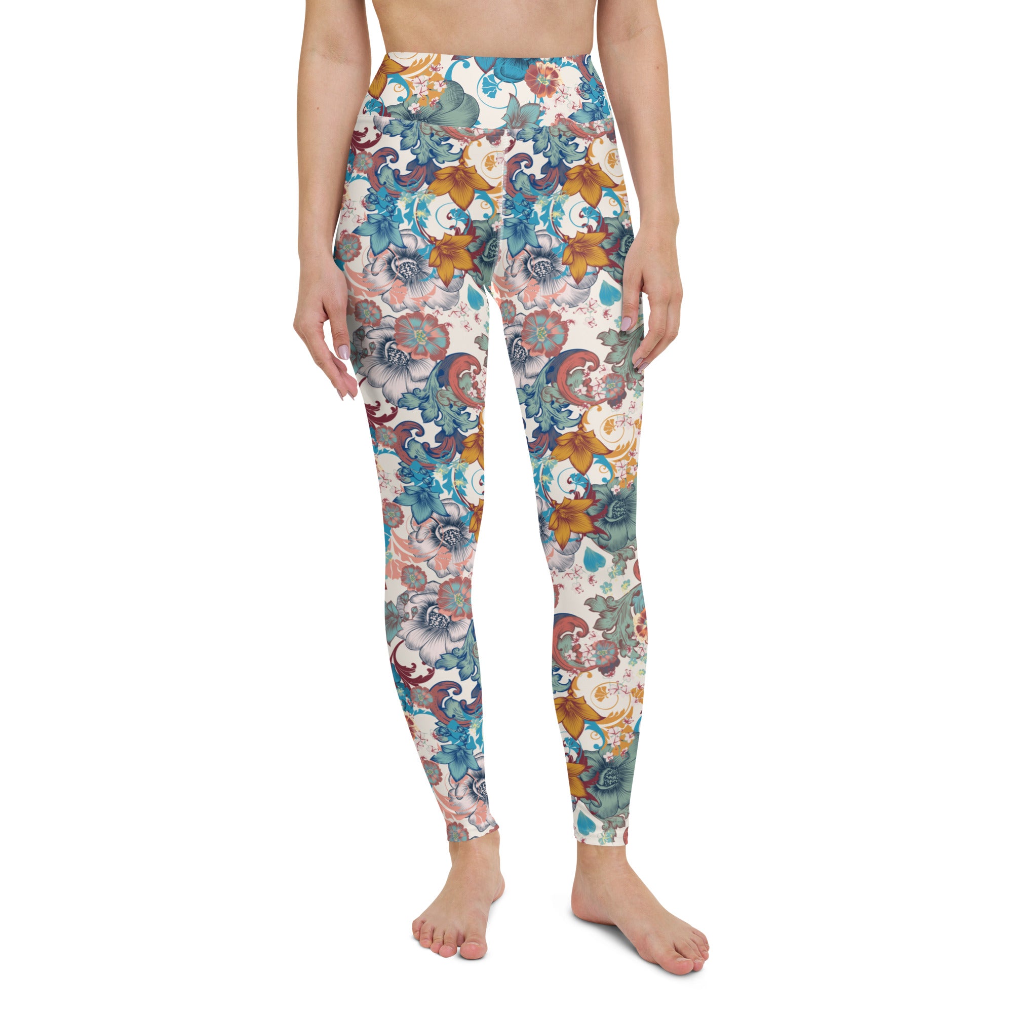 Yoga Leggings- Vintage Flowers