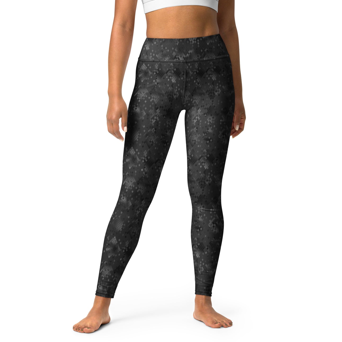 Yoga Leggings- Snake print Black