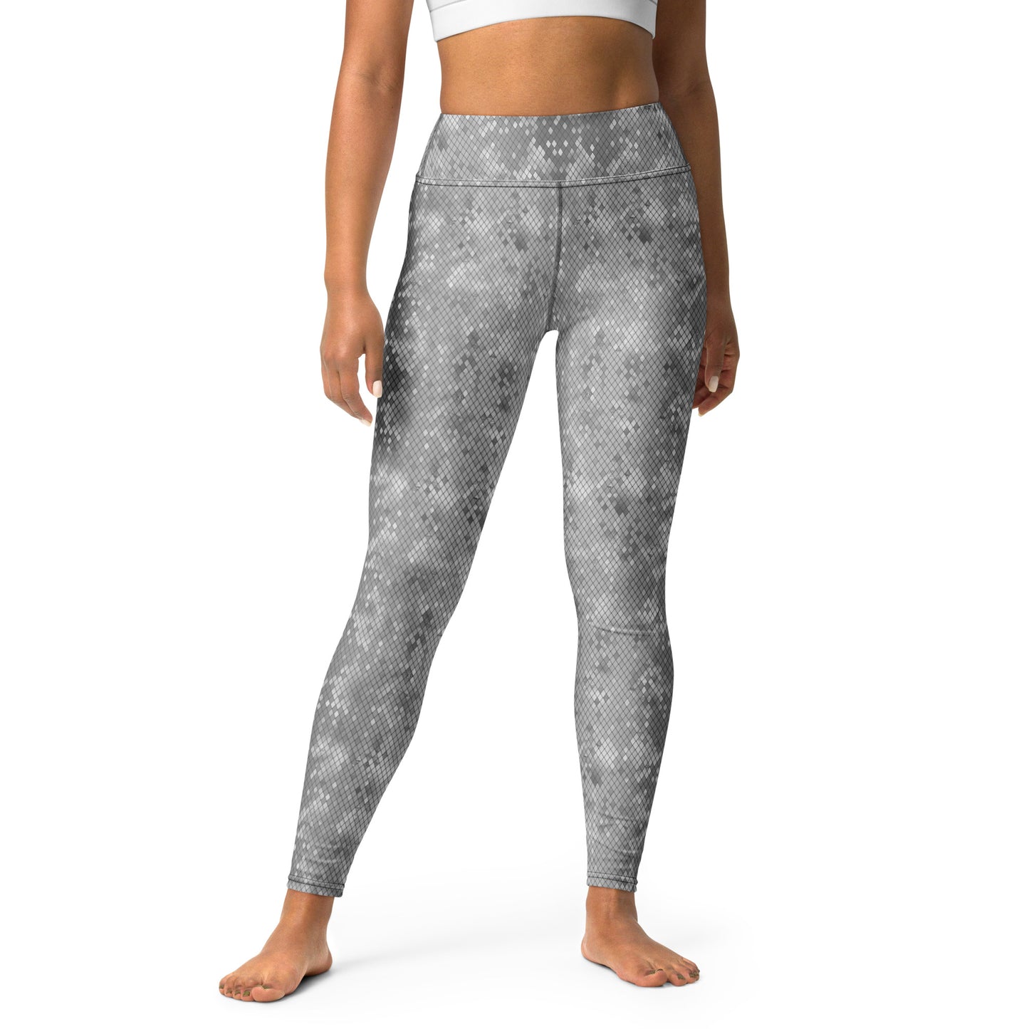 Yoga Leggings- Snake Print Grey
