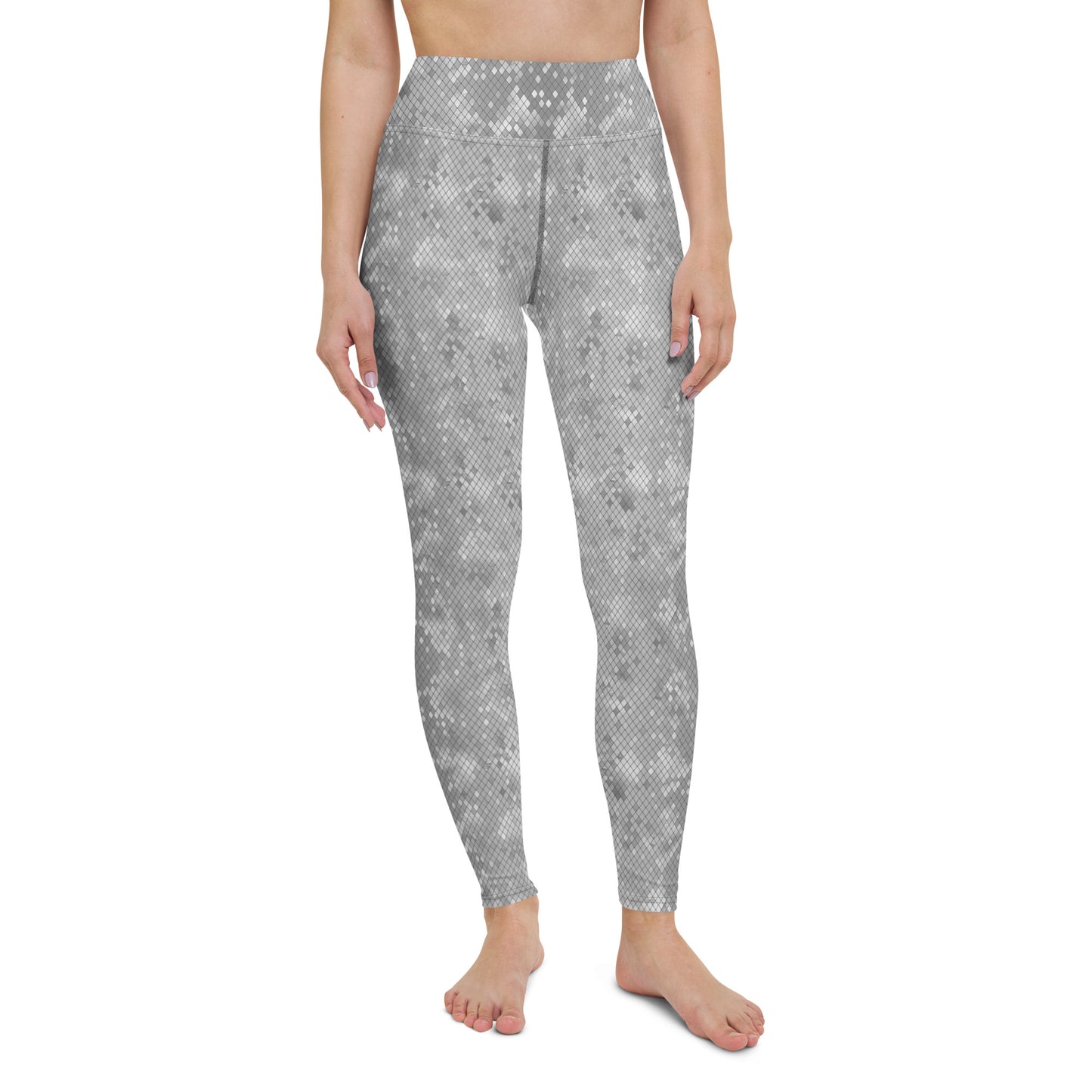 Yoga Leggings- Snake Print Grey