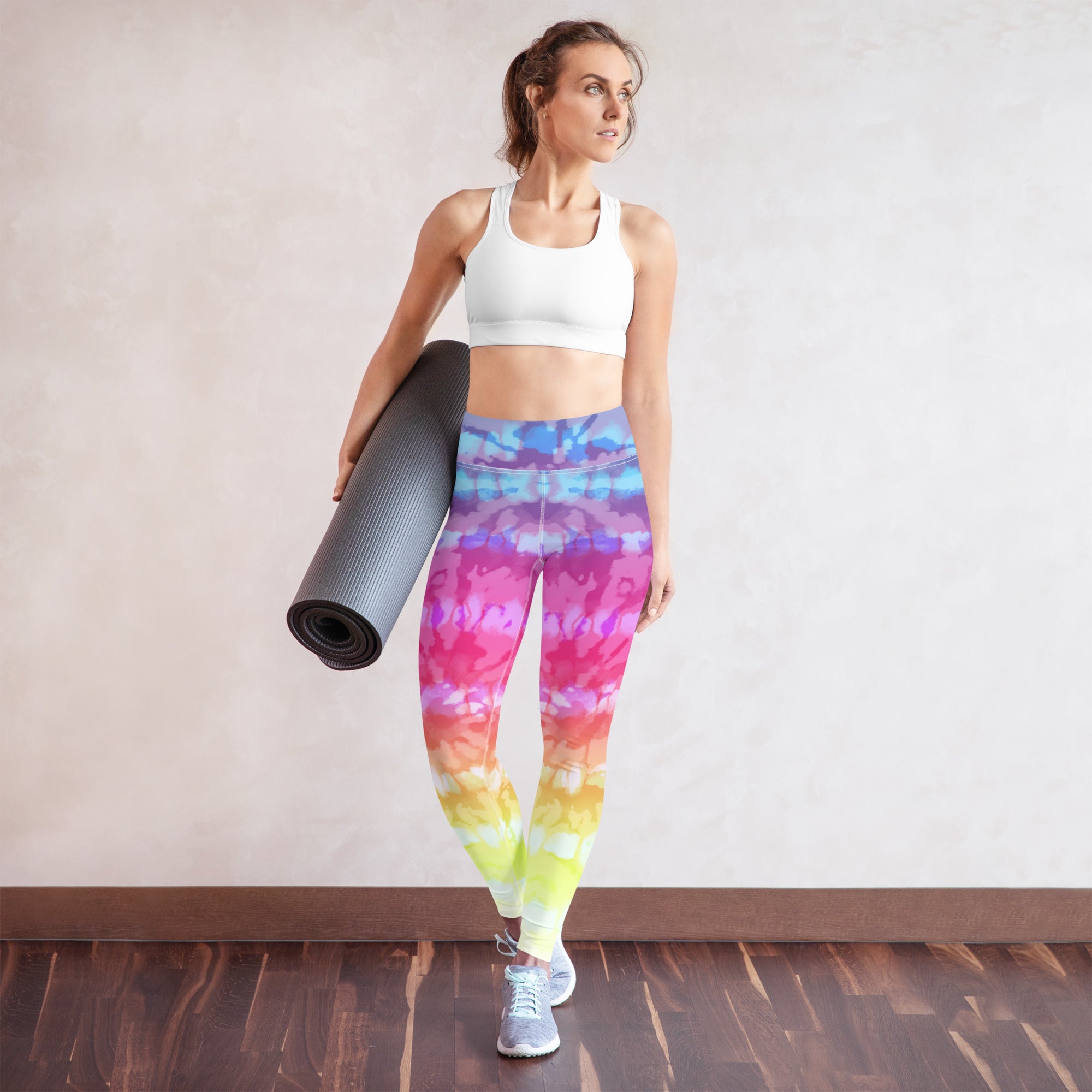 Yoga Leggings- Tie Dye Stripes