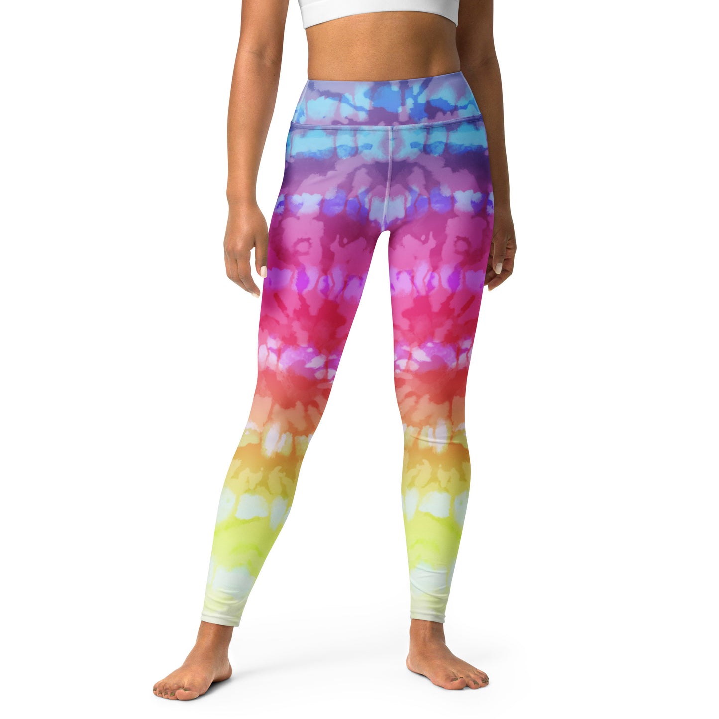 Yoga Leggings- Tie Dye Stripes