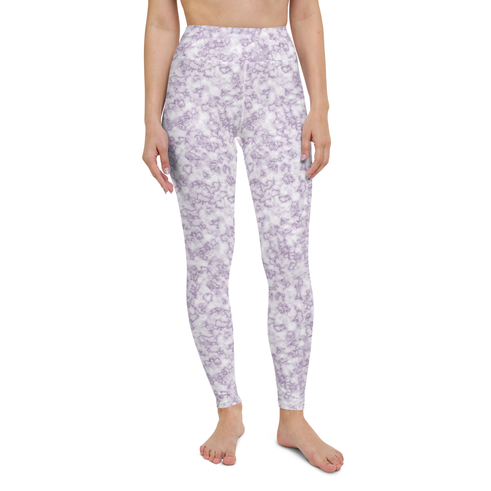 Yoga Leggings- Marble Purple