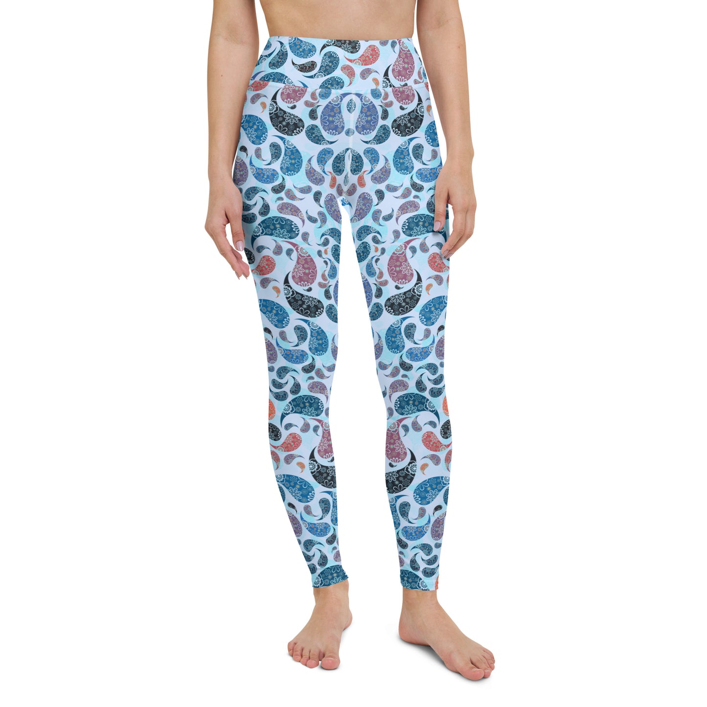Yoga Leggings- Paisley Blue