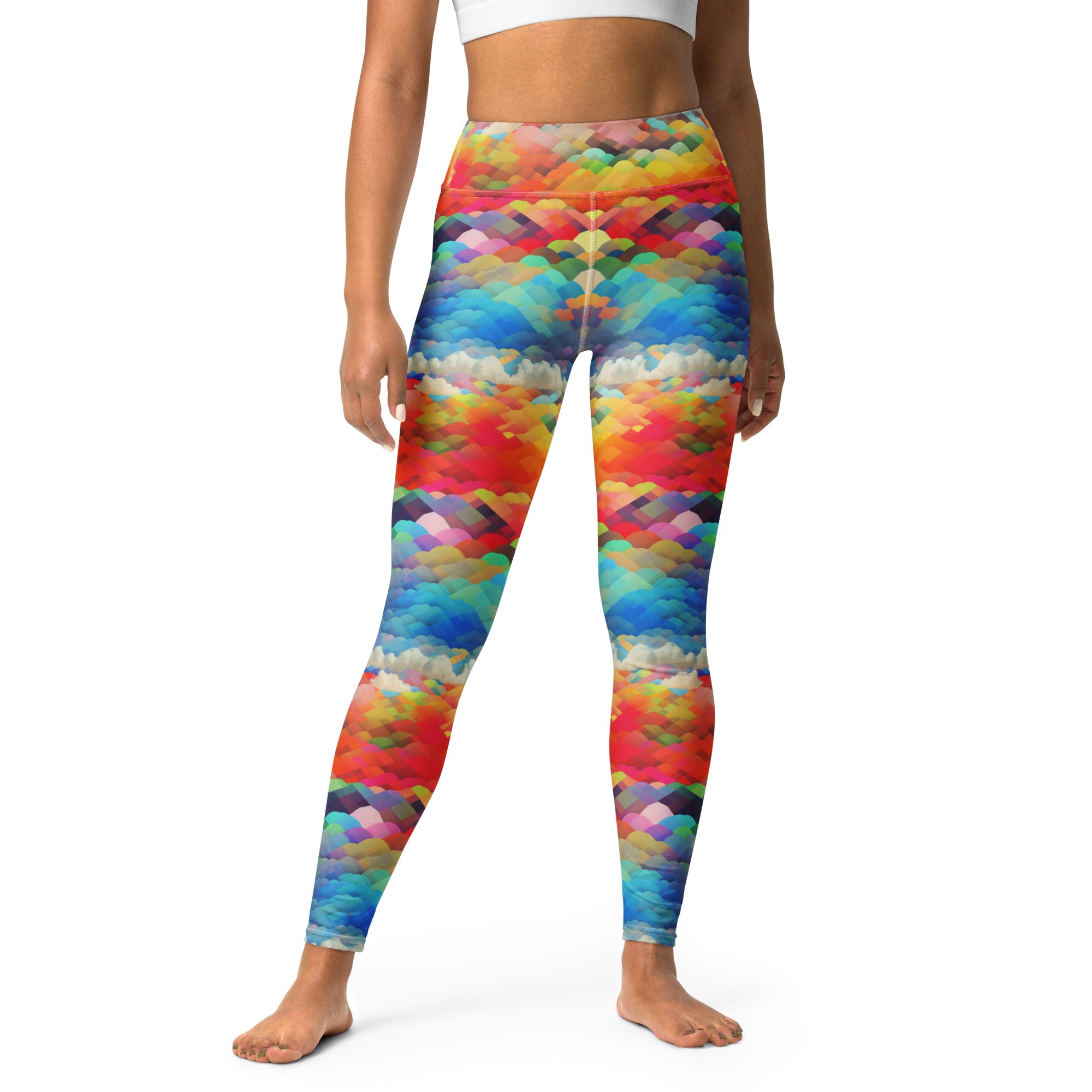 Yoga Leggings- Rainbow cloud I