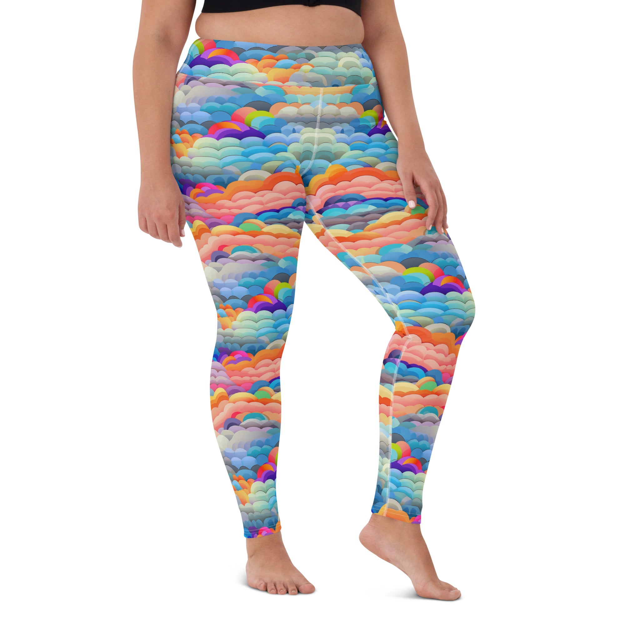 Yoga Leggings- Rainbow cloud II