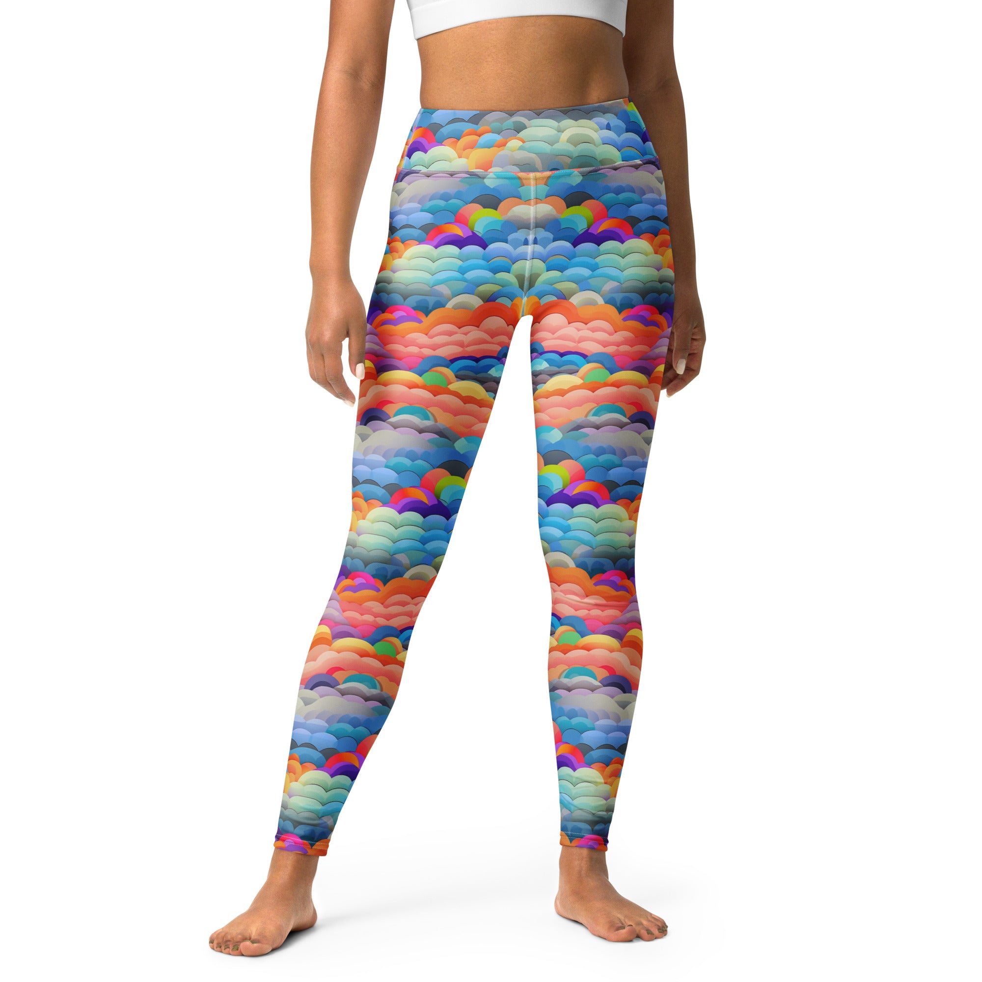 Yoga Leggings- Rainbow cloud II