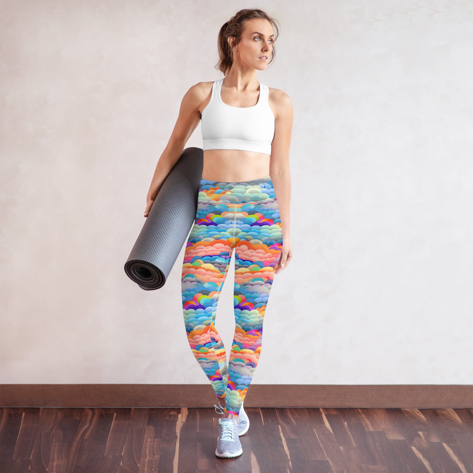 Yoga Leggings- Rainbow cloud II