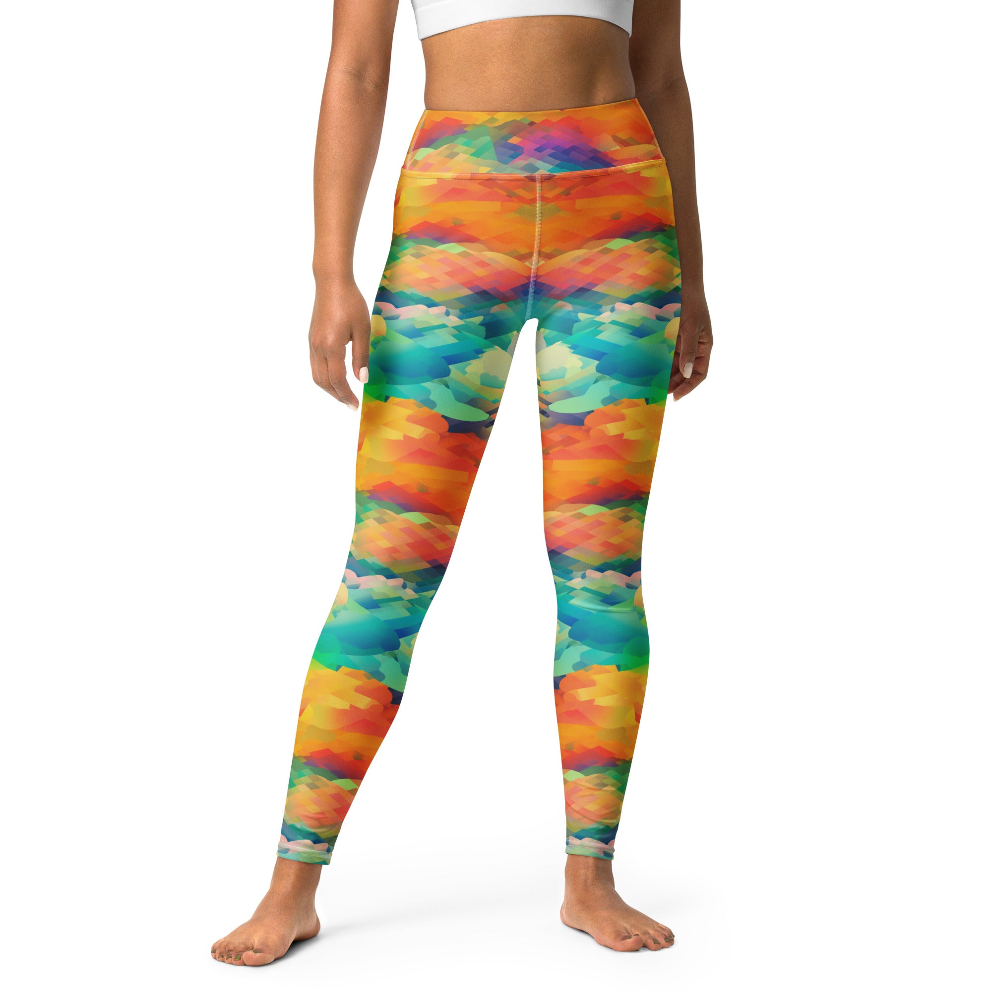 Yoga Leggings- Rainbow cloud III