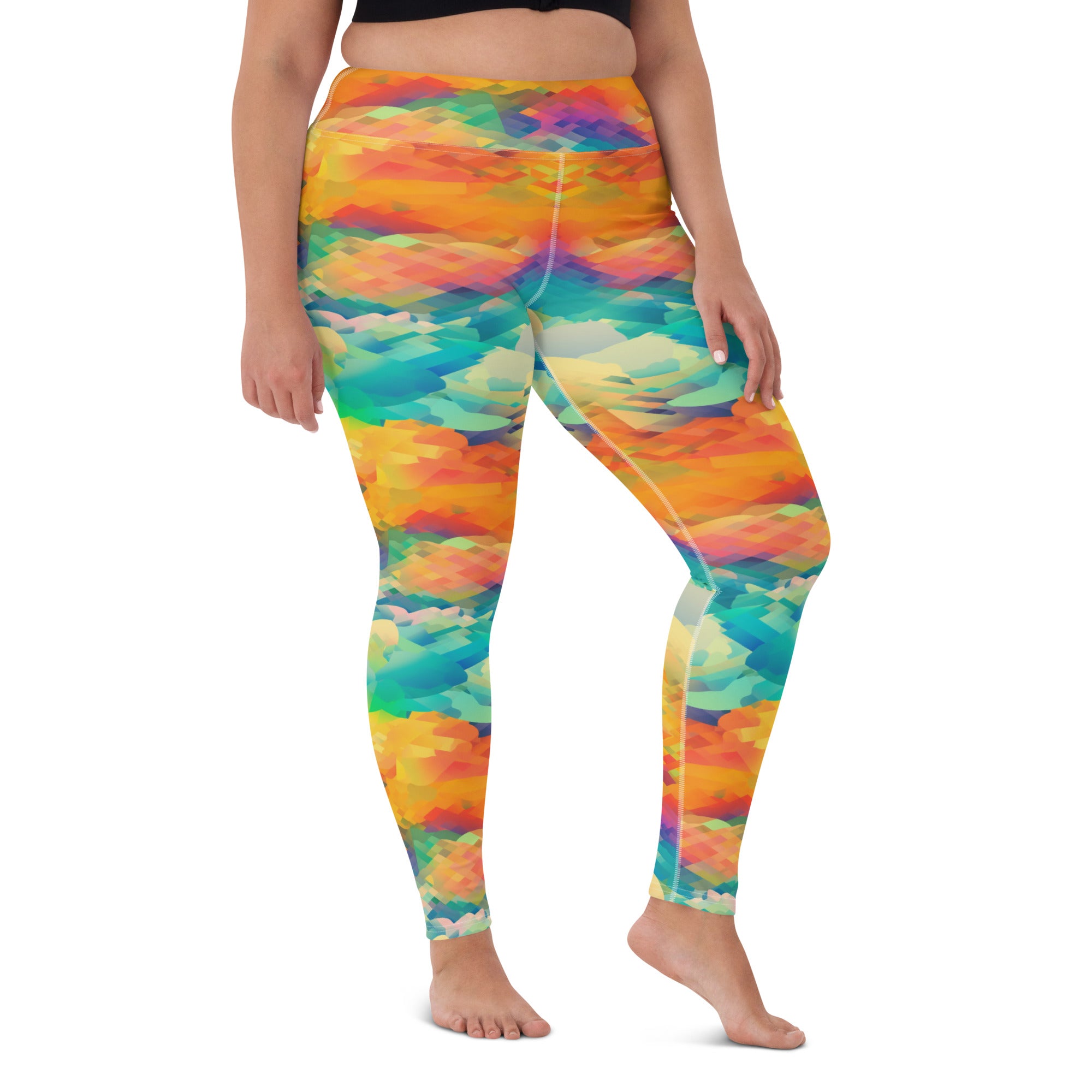 Yoga Leggings- Rainbow cloud 03