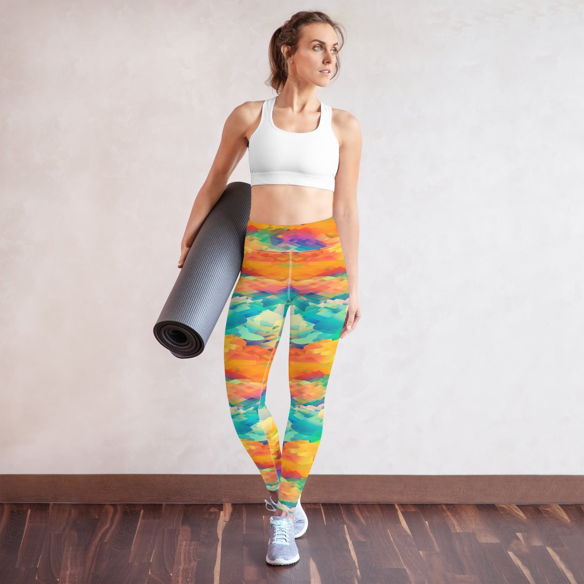 Yoga Leggings- Rainbow cloud 03