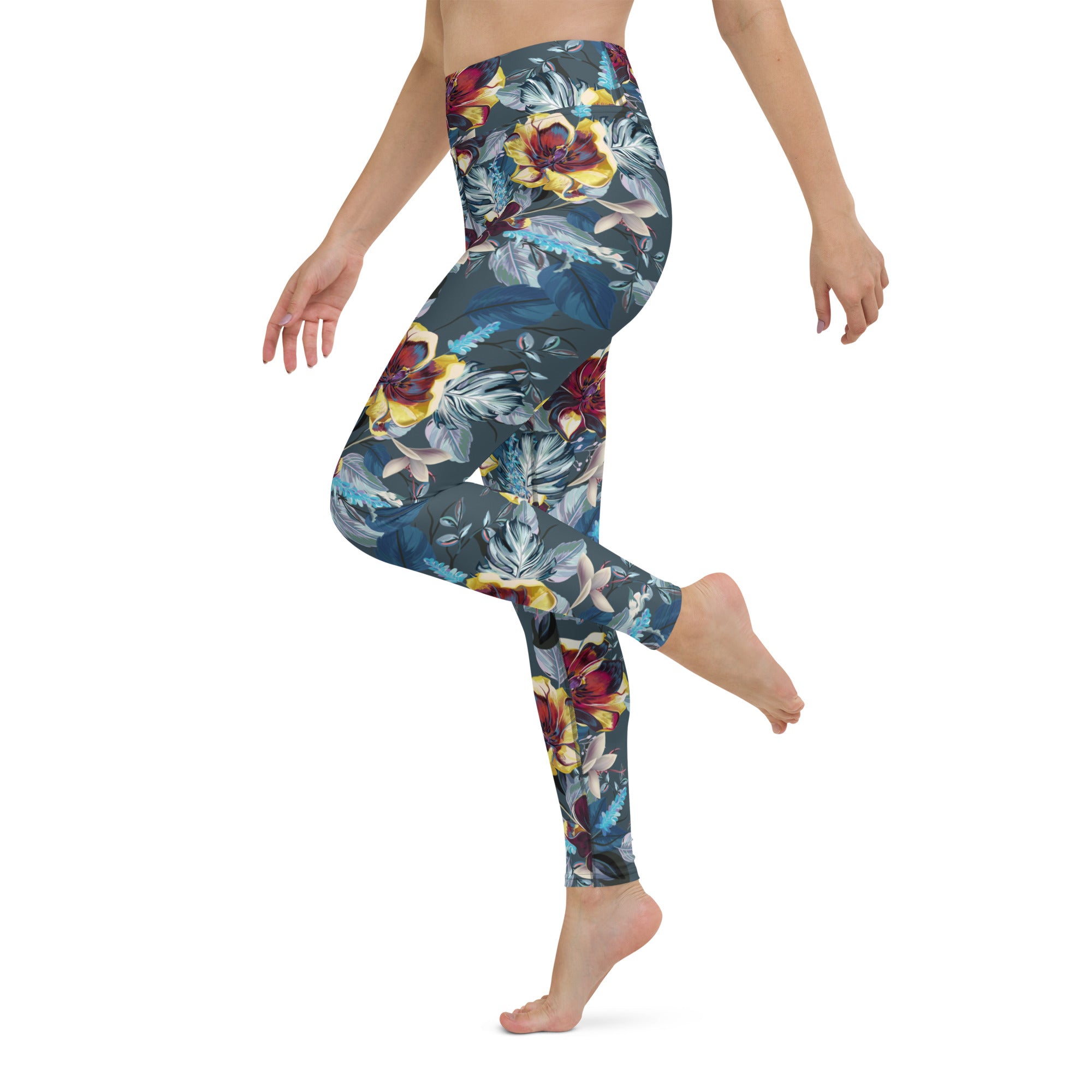 Yoga Leggings- Tulip Flowers