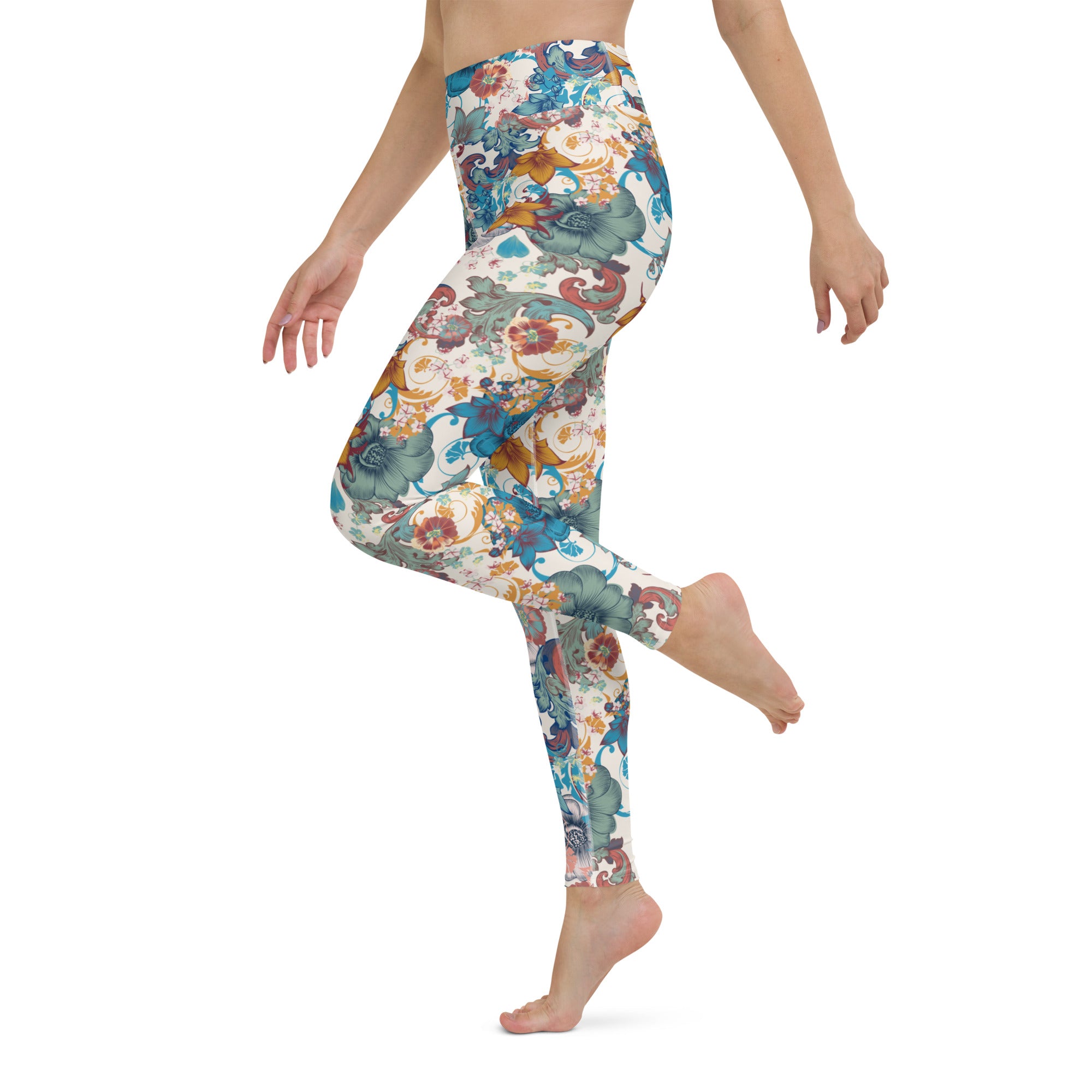 Yoga Leggings- Vintage Flowers