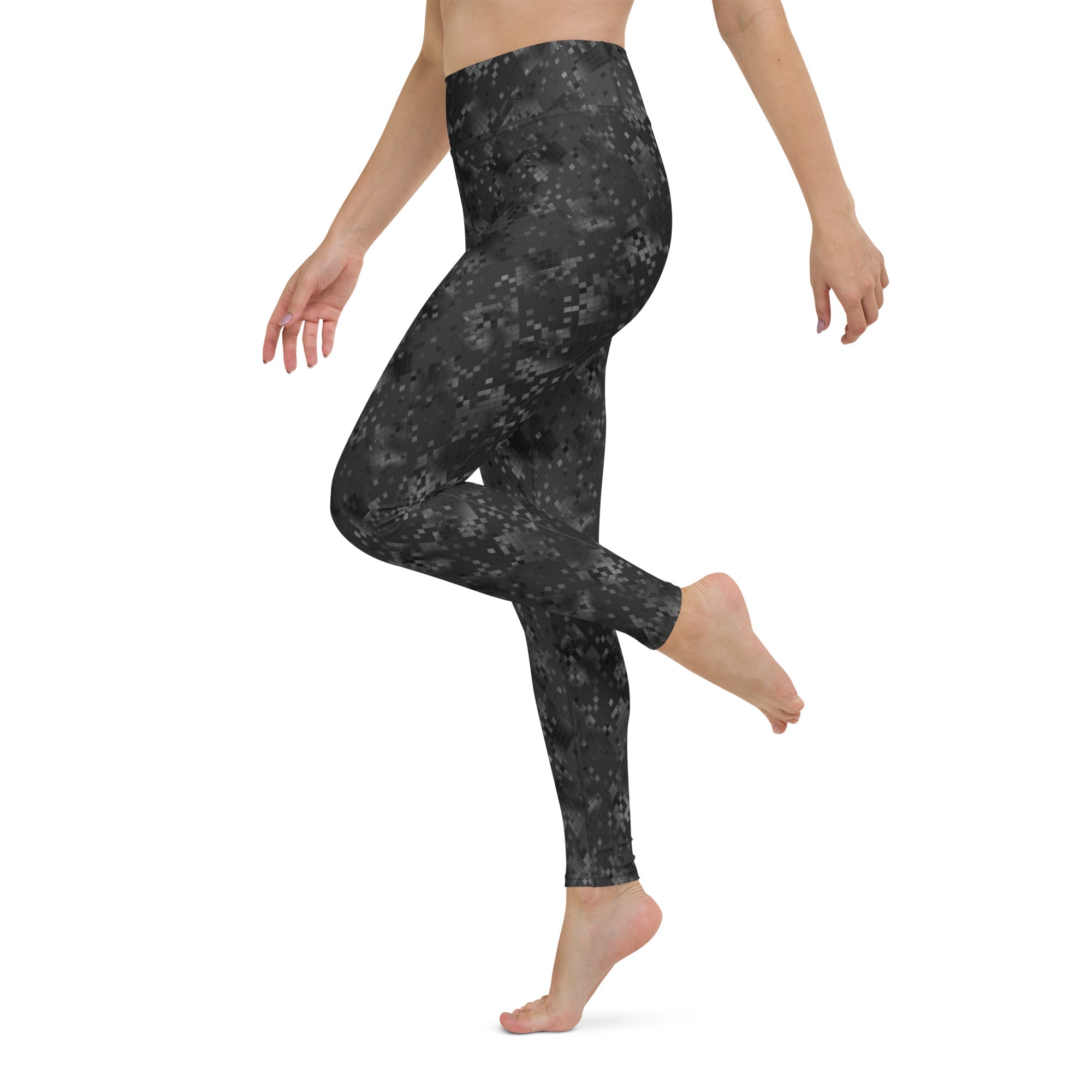 Yoga Leggings- Snake print Black