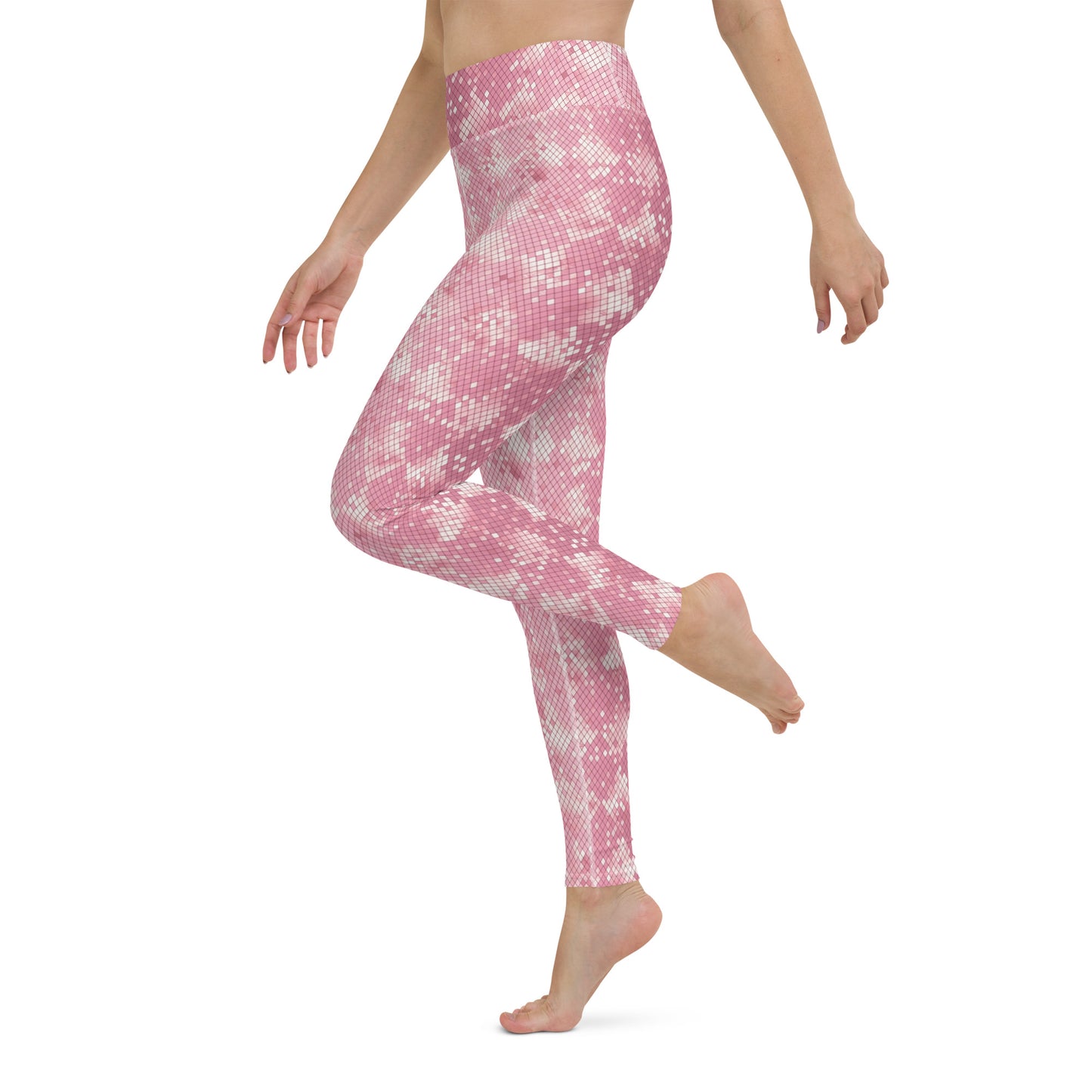Yoga Leggings- Snake print Pink