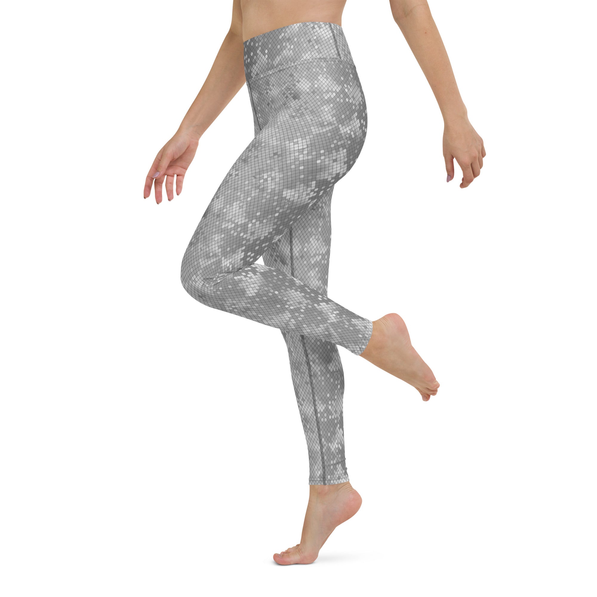 Yoga Leggings- Snake Print Grey