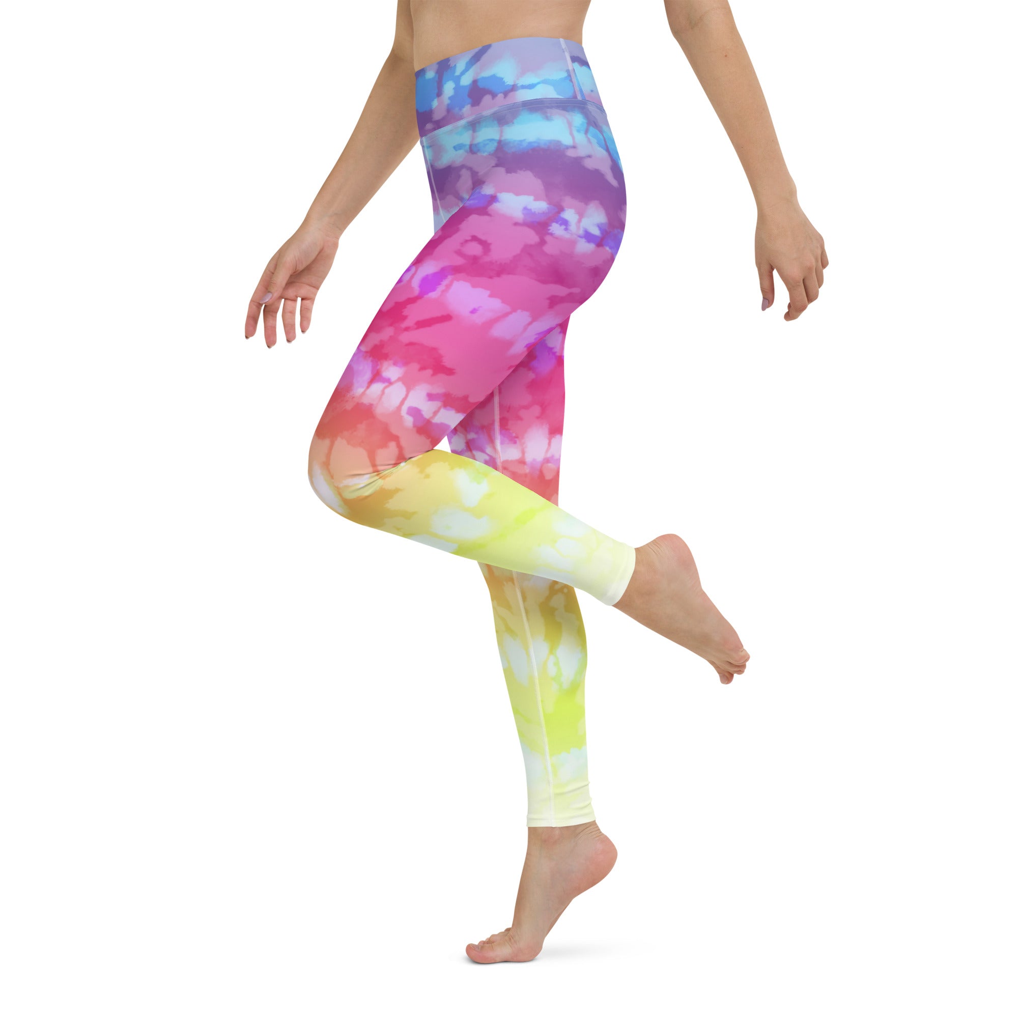 Yoga Leggings- Tie Dye Stripes