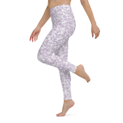 Yoga Leggings- Marble Purple