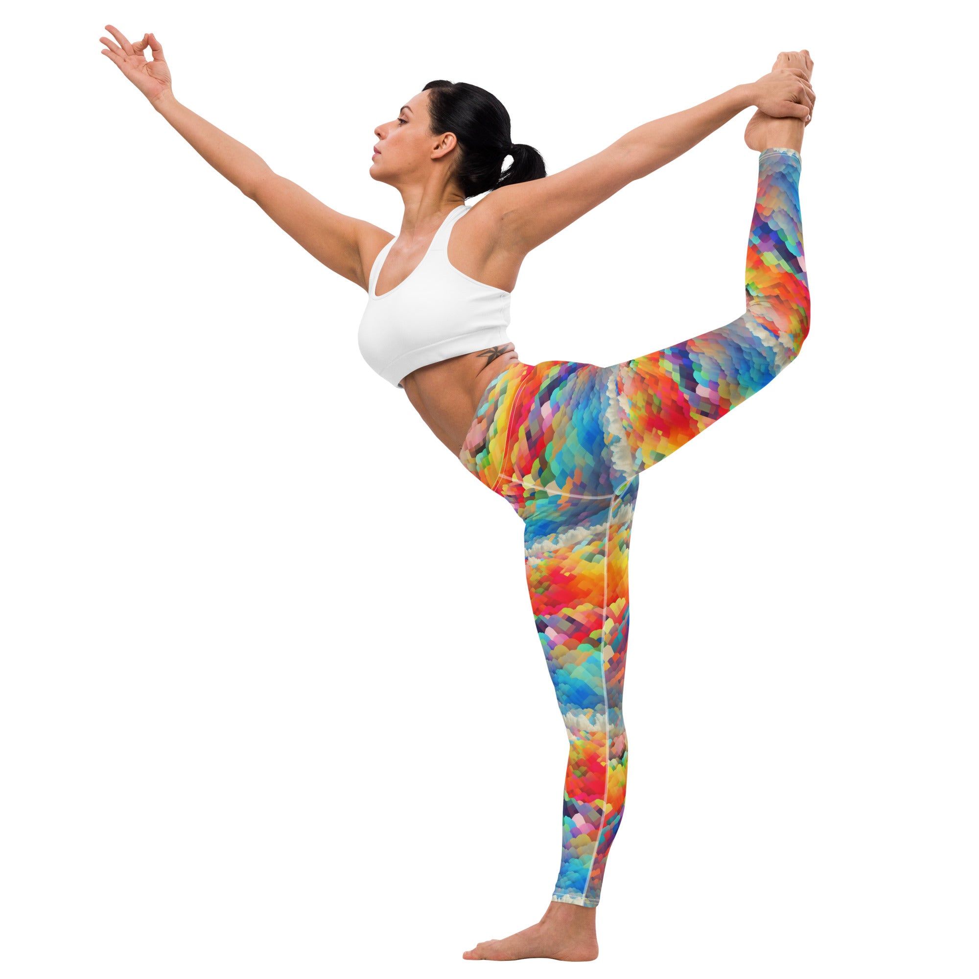 Yoga Leggings- Rainbow cloud I