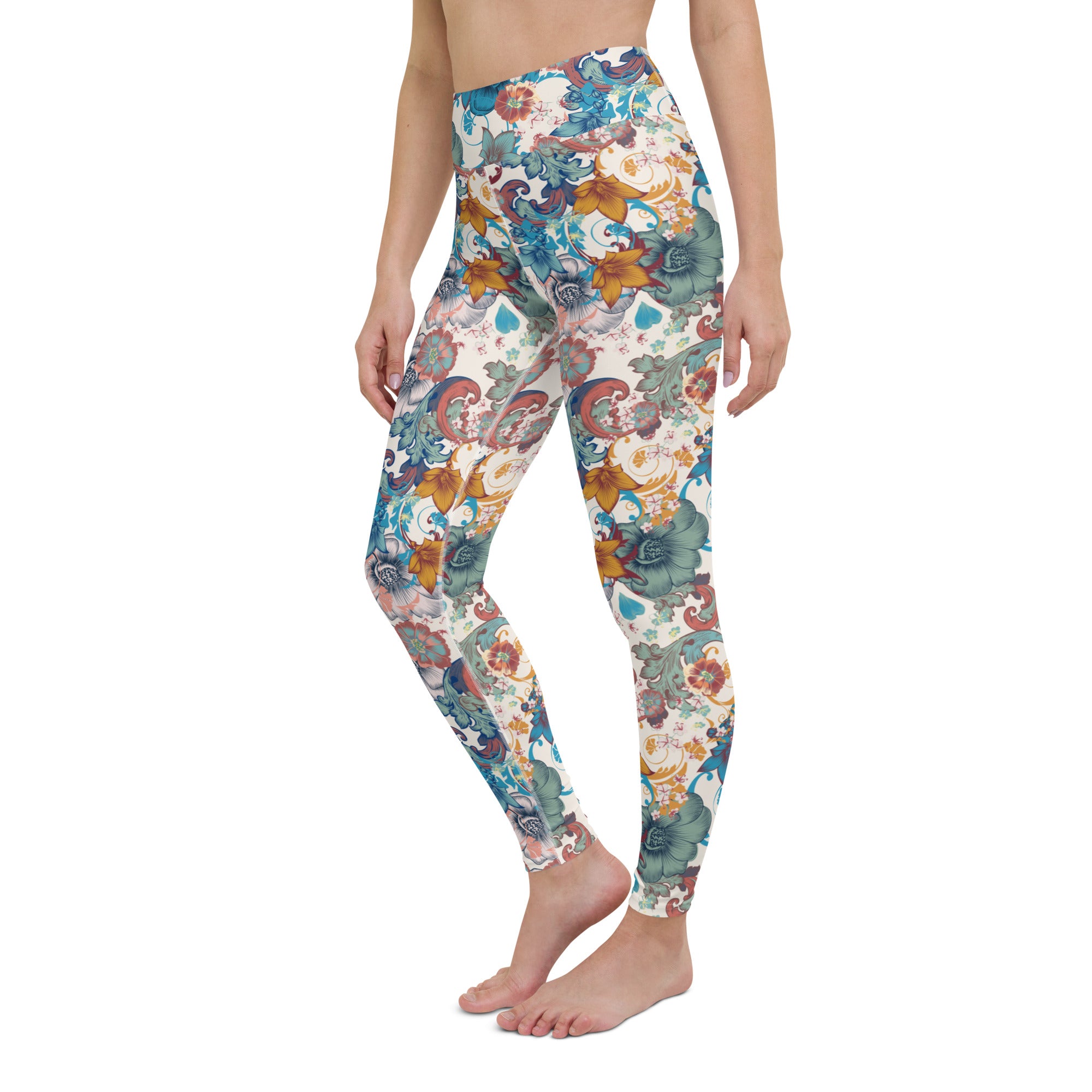 Yoga Leggings- Vintage Flowers