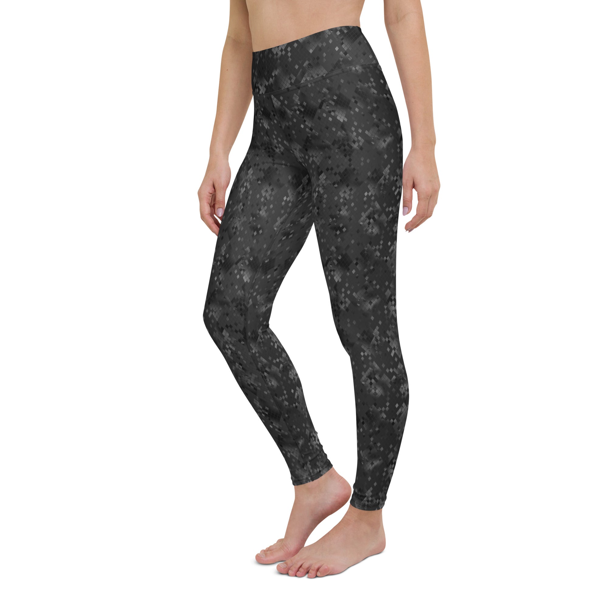 Yoga Leggings- Snake print Black