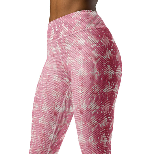 Yoga Leggings- Snake print Pink
