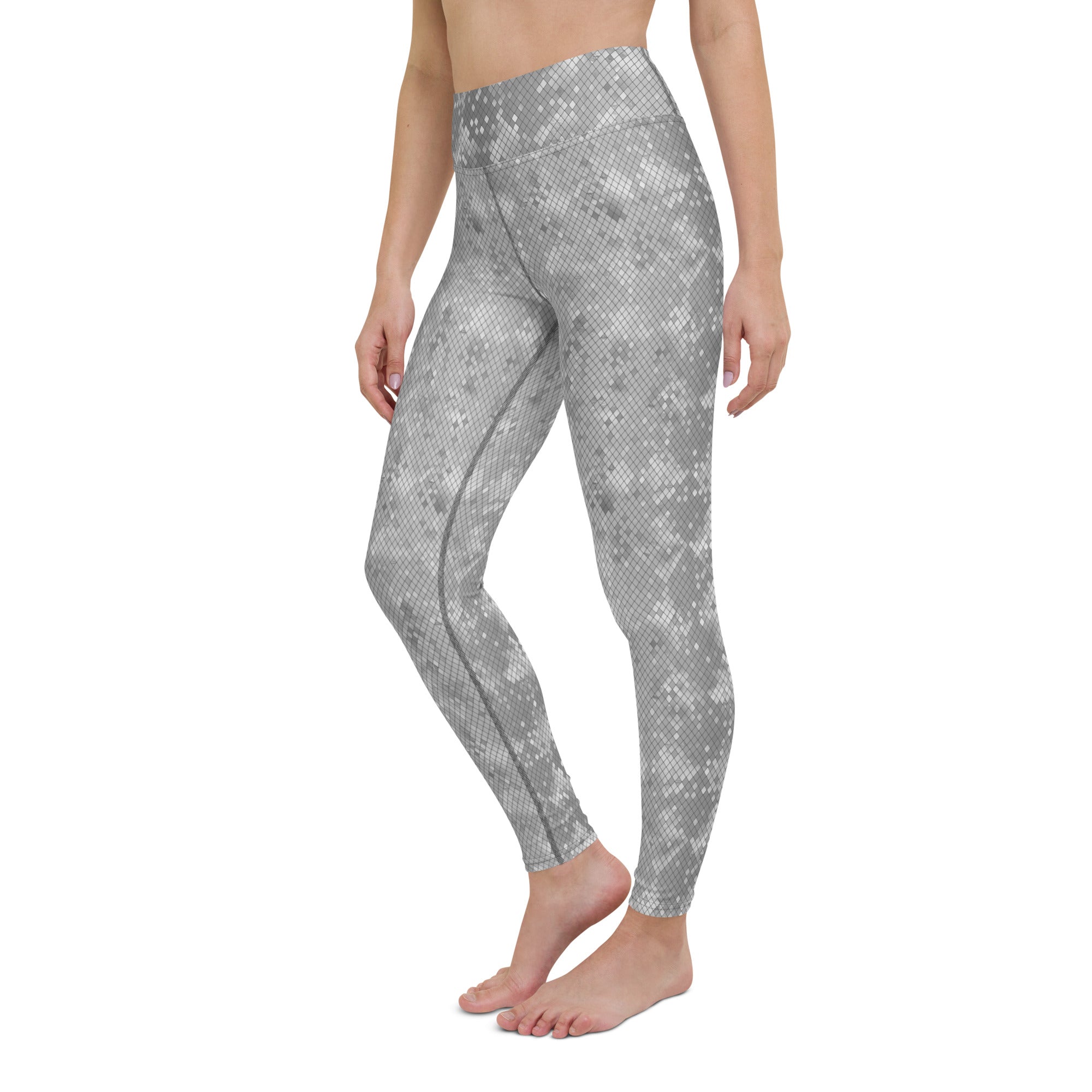 Yoga Leggings- Snake Print Grey