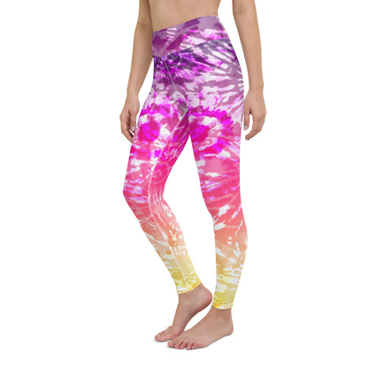 Yoga Leggings- Tie Dye Spirals