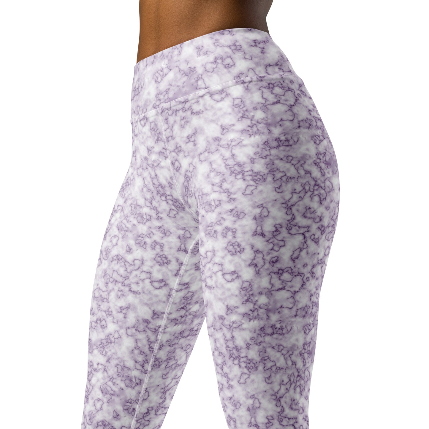 Yoga Leggings- Marble Purple