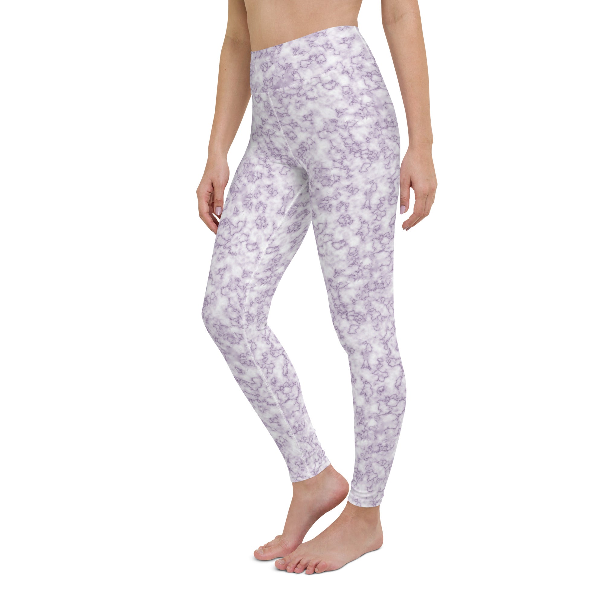 Yoga Leggings- Marble Purple