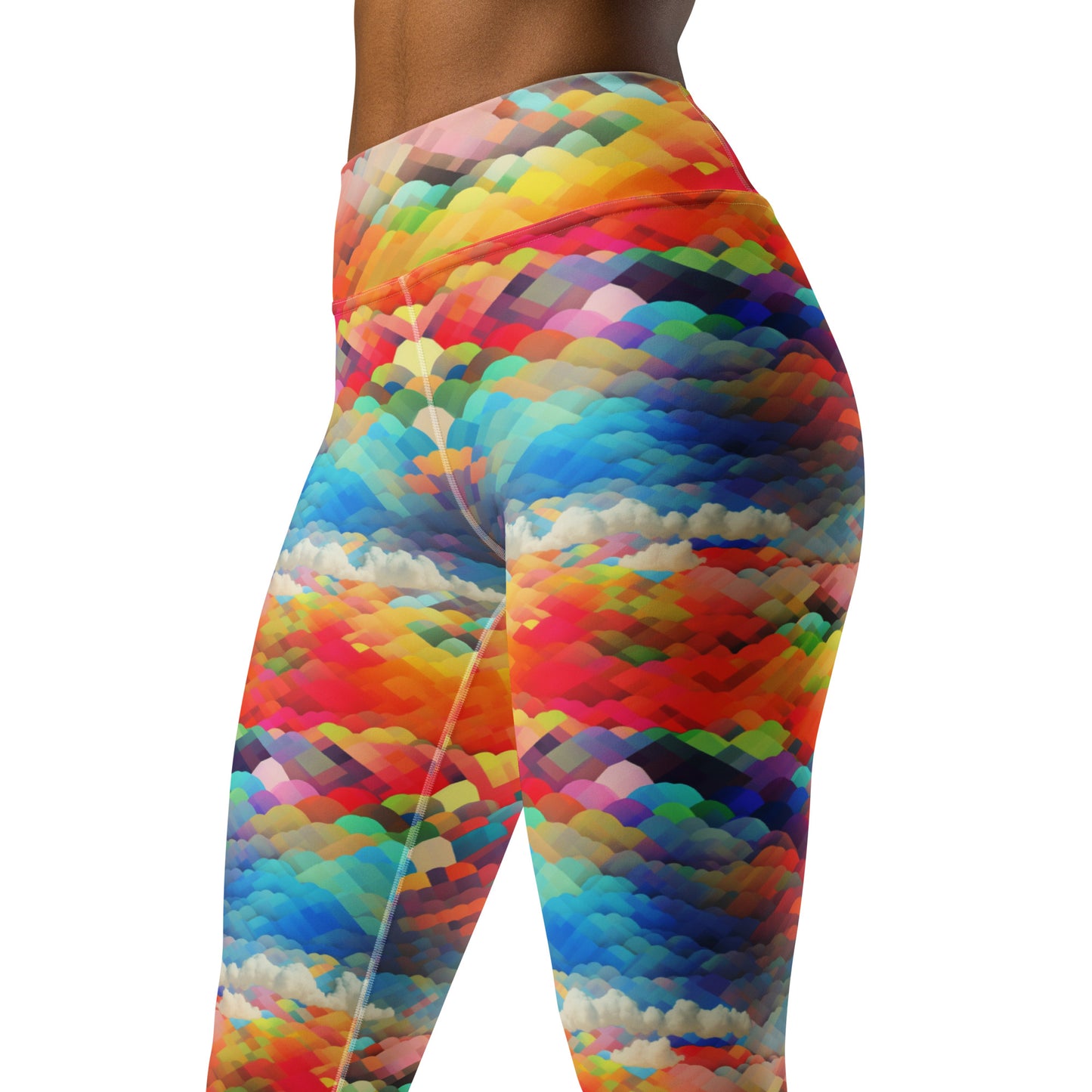 Yoga Leggings- Rainbow cloud I