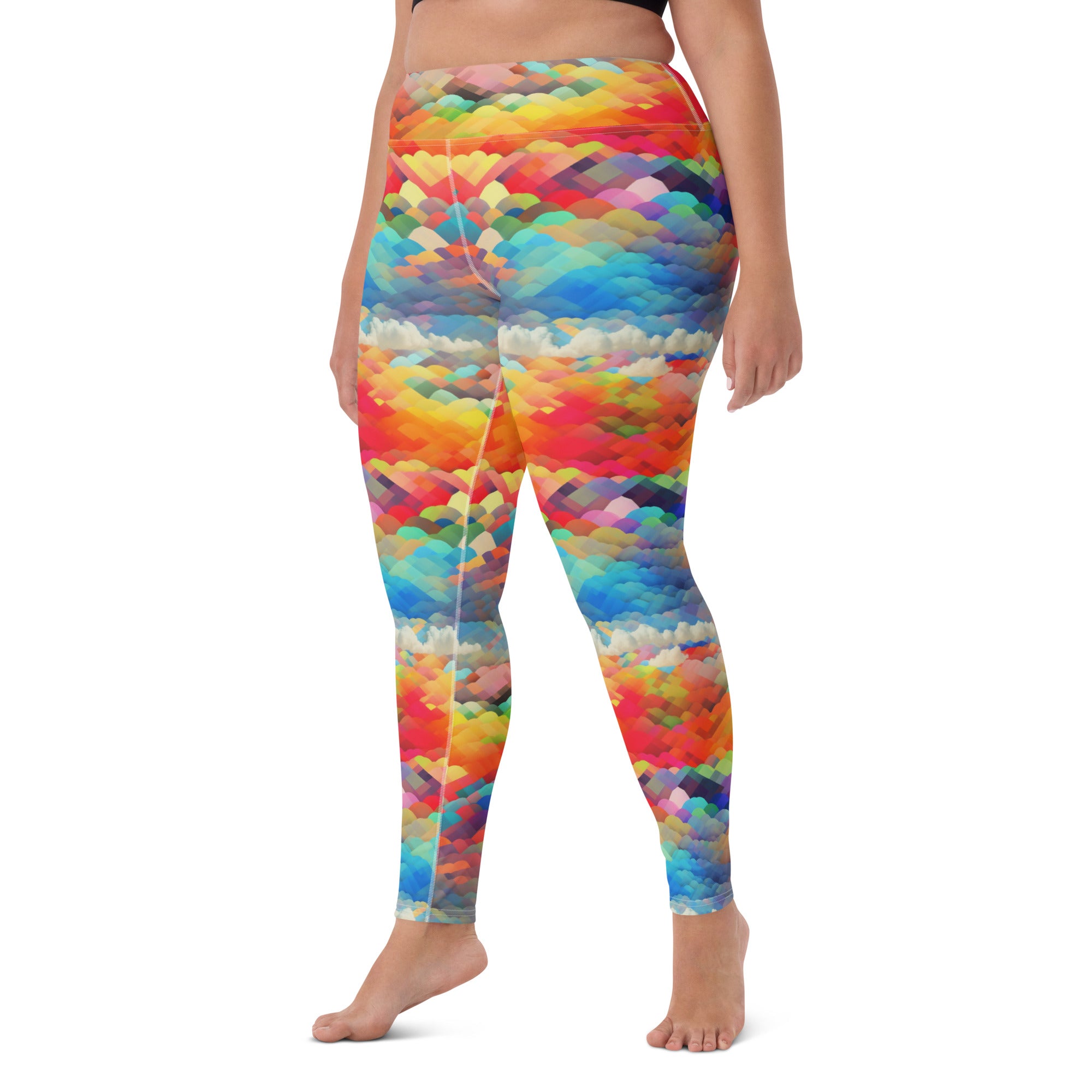 Yoga Leggings- Rainbow cloud 01