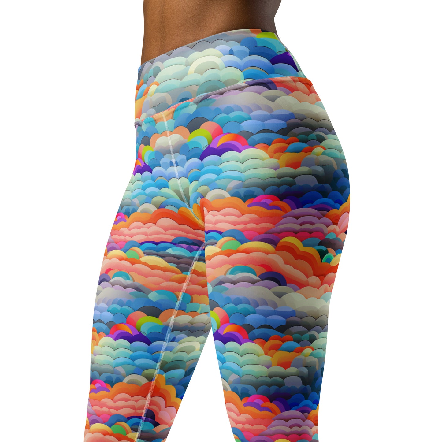 Yoga Leggings- Rainbow cloud II