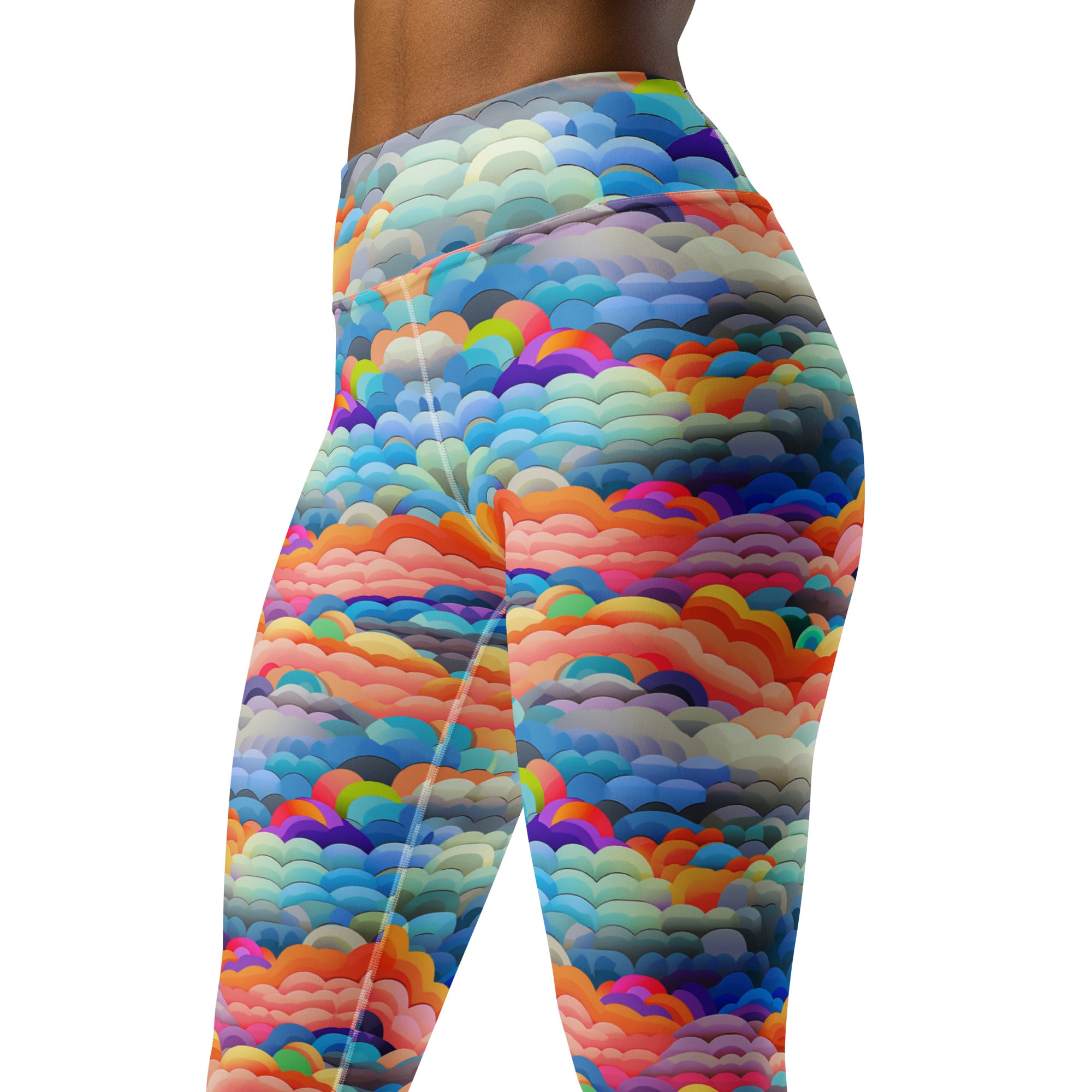 Yoga Leggings- Rainbow cloud 02