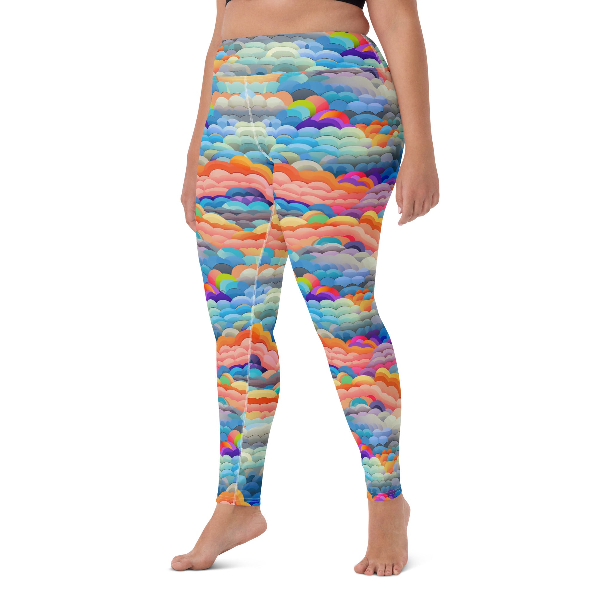 Yoga Leggings- Rainbow cloud II