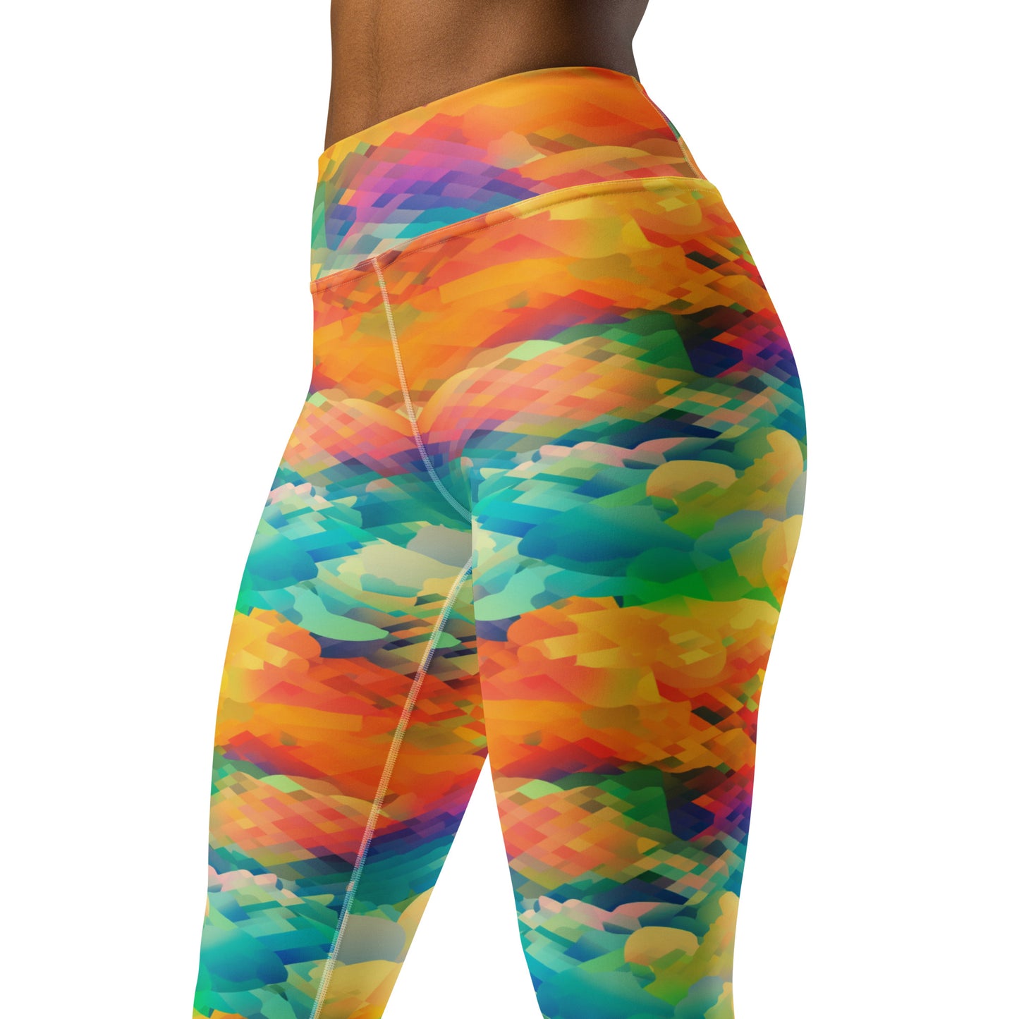 Yoga Leggings- Rainbow cloud III